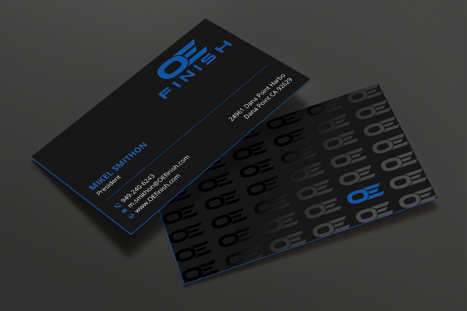 Business Card Design by DesignShout for OE FINISH | Design #32418261