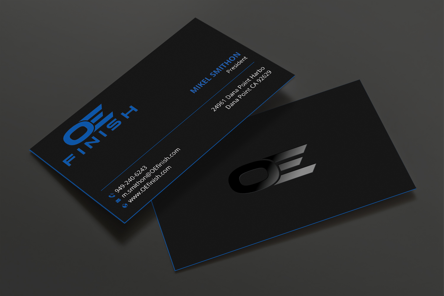 Business Card Design by DesignShout for OE FINISH | Design #32418269