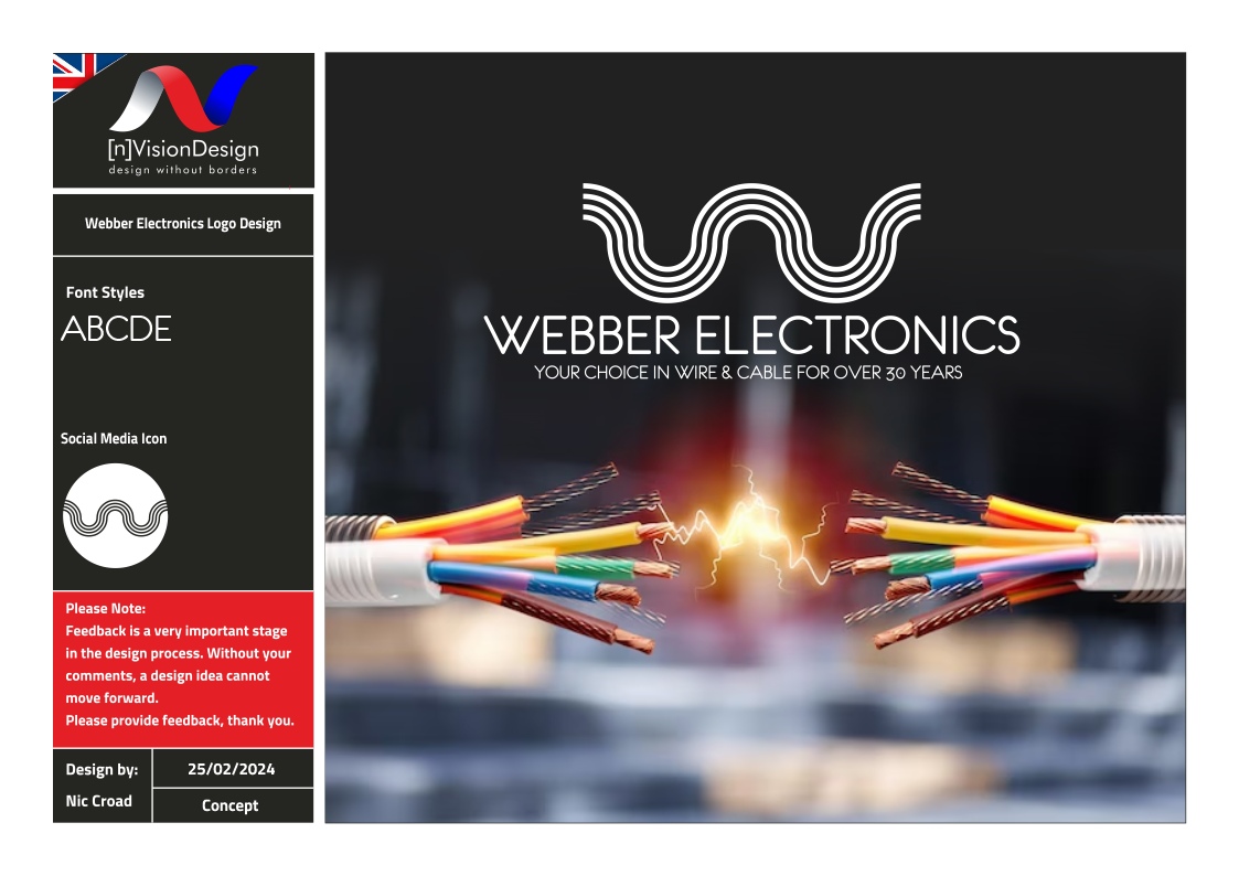 Logo Design by nvisiondesign.co.uk for Webber Electronics | Design #32416849