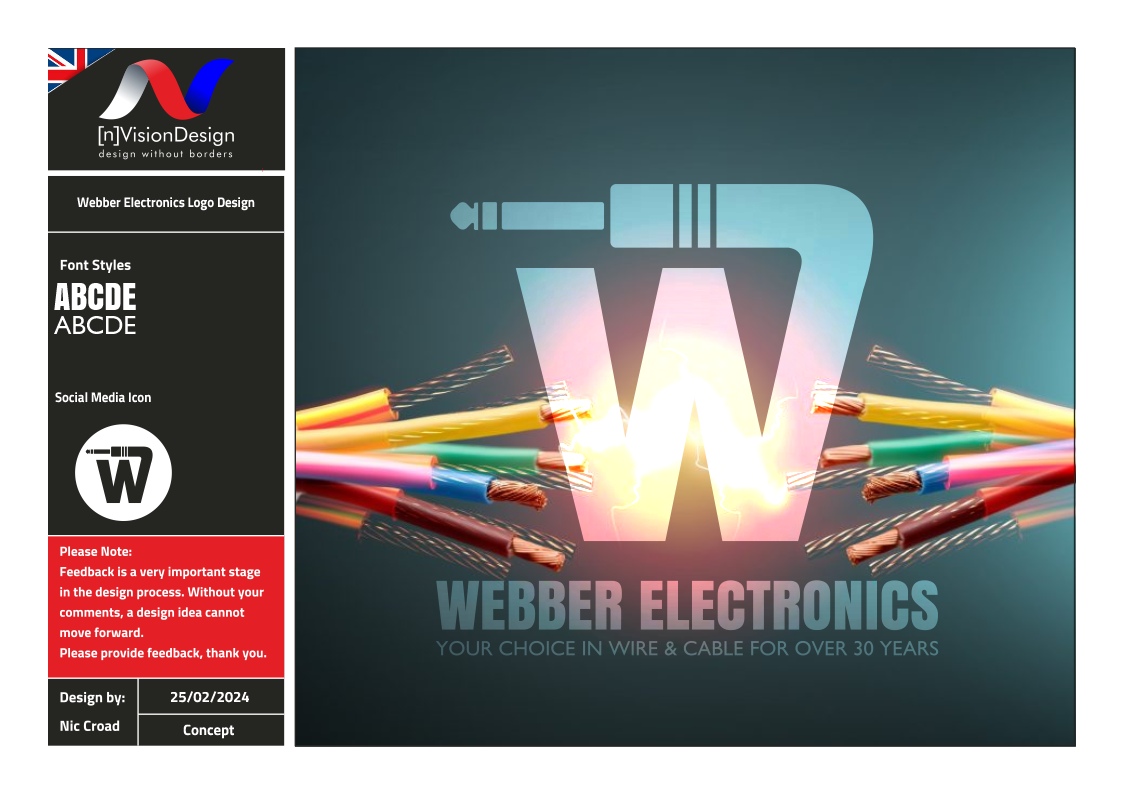 Logo Design by nvisiondesign.co.uk for Webber Electronics | Design #32418948