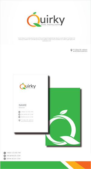 Logo Design by zebronicgraphic for Quirky Foods Corp. | Design: #32432875