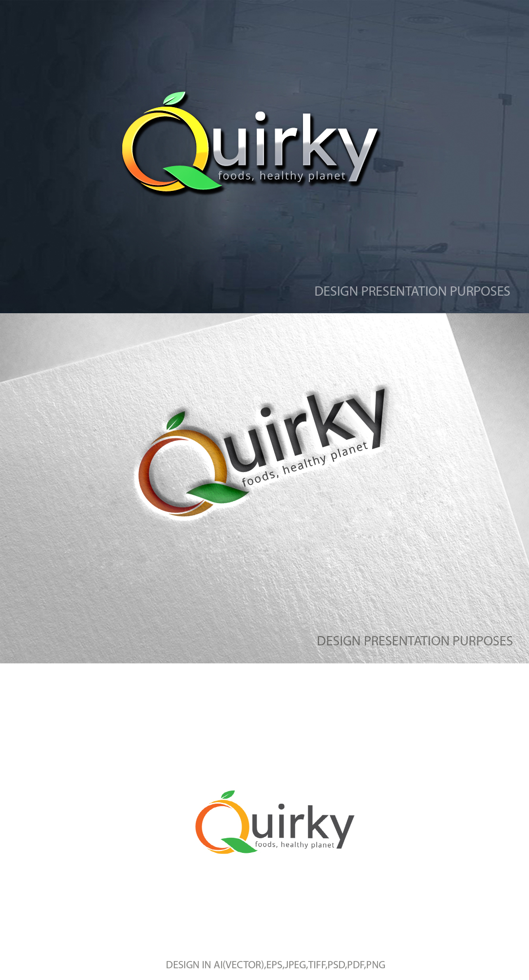 Logo Design by zebronicgraphic for Quirky Foods Corp. | Design #32432876