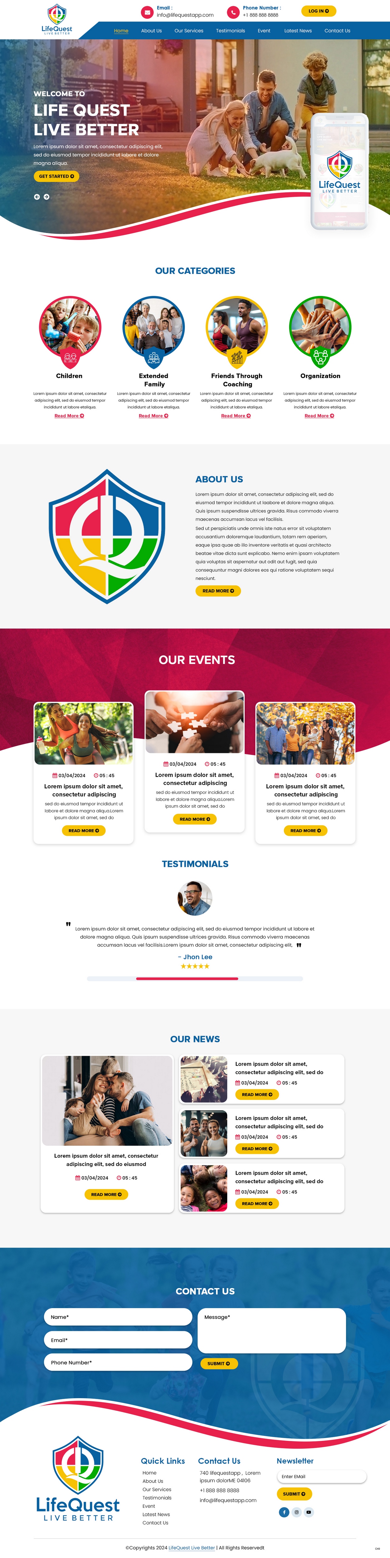Web Design by pb for LifeQuest Limited | Design #32476431