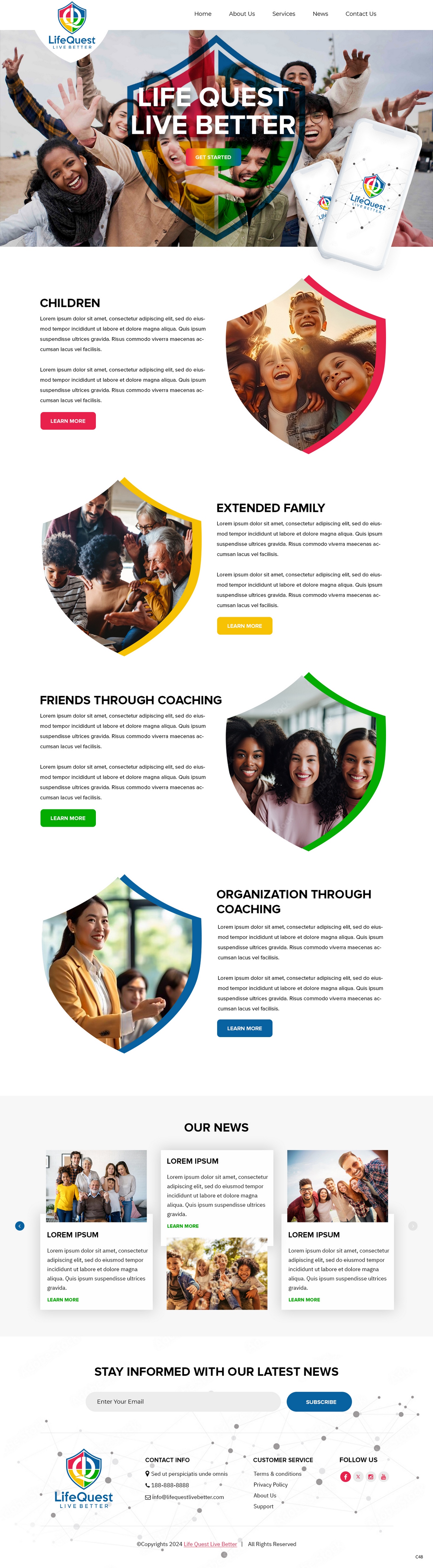Web Design by pb for LifeQuest Limited | Design #32476434