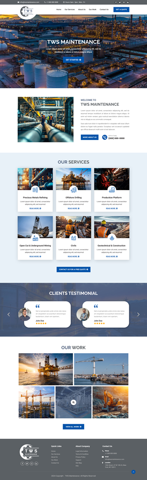 Web Design by Dreams Designs for TWS Maintenance Services PTY LTD | Design: #32453826