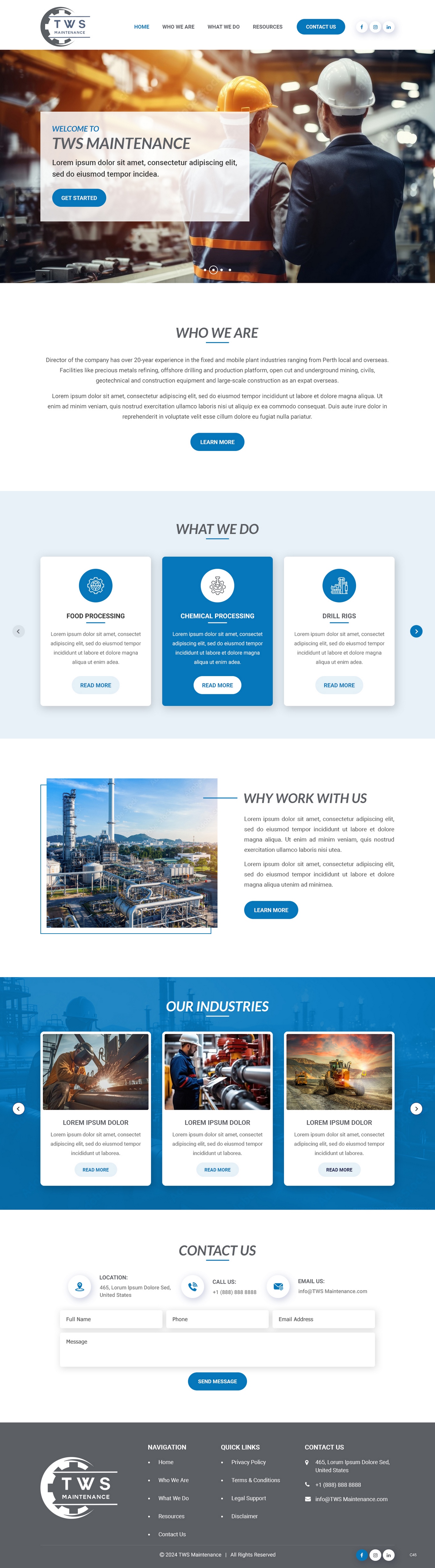 Web Design by pb for TWS Maintenance Services PTY LTD | Design #32456424