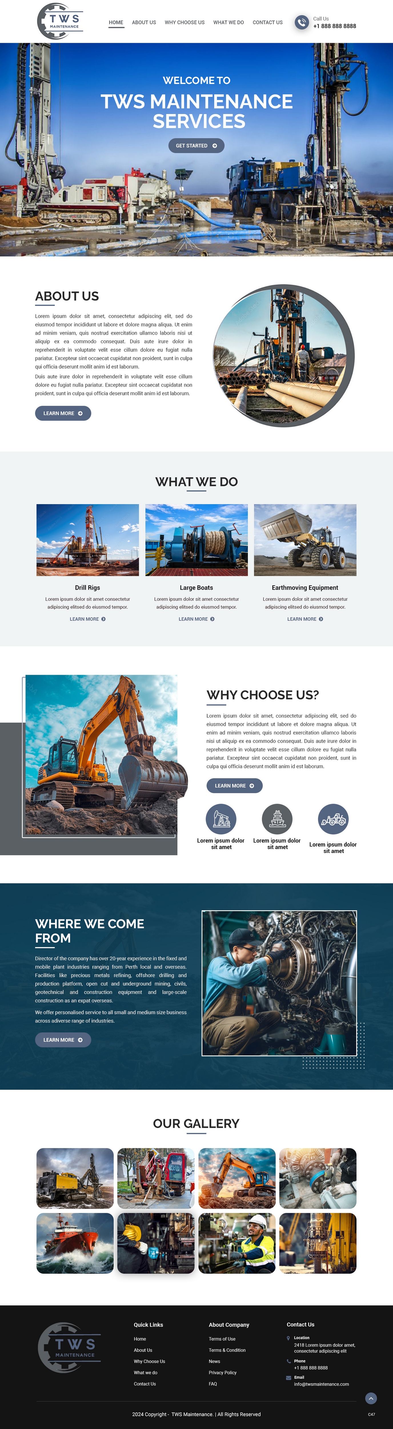 Diseño Web por pb para TWS Maintenance Services PTY LTD | Diseño #32456425