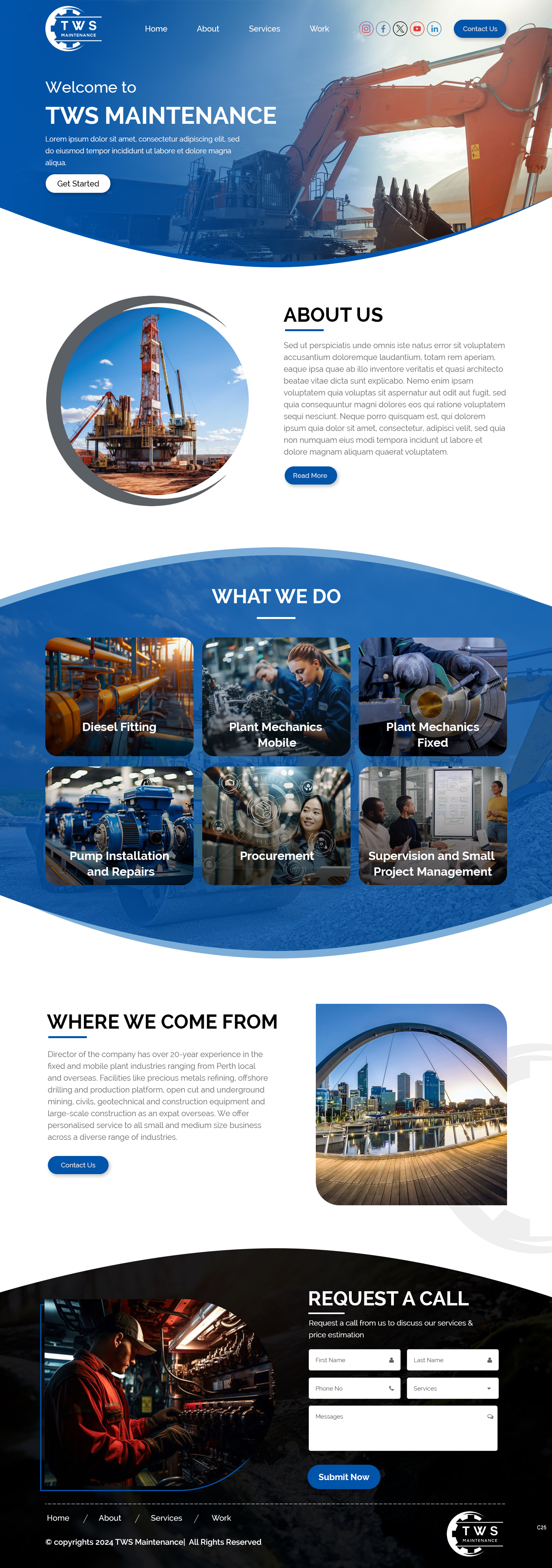 Web Design by pb for TWS Maintenance Services PTY LTD | Design #32456428