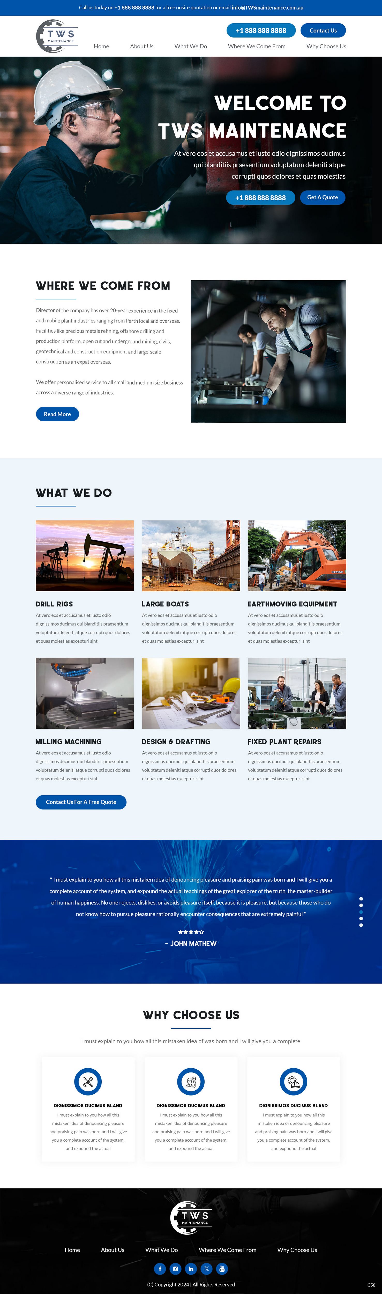 Web-Design von pb für TWS Maintenance Services PTY LTD | Design #32456434
