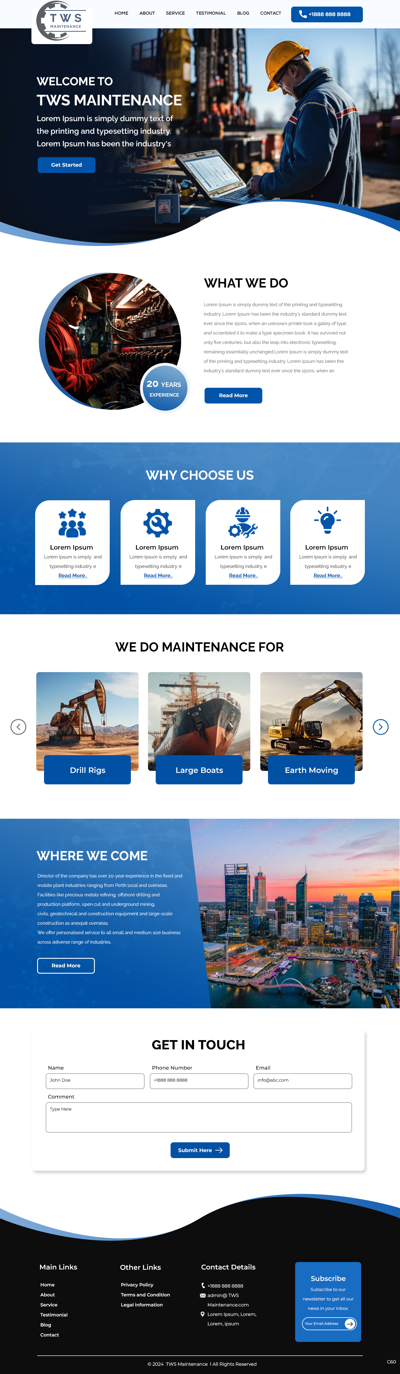 Web Design by pb for TWS Maintenance Services PTY LTD | Design #32456435