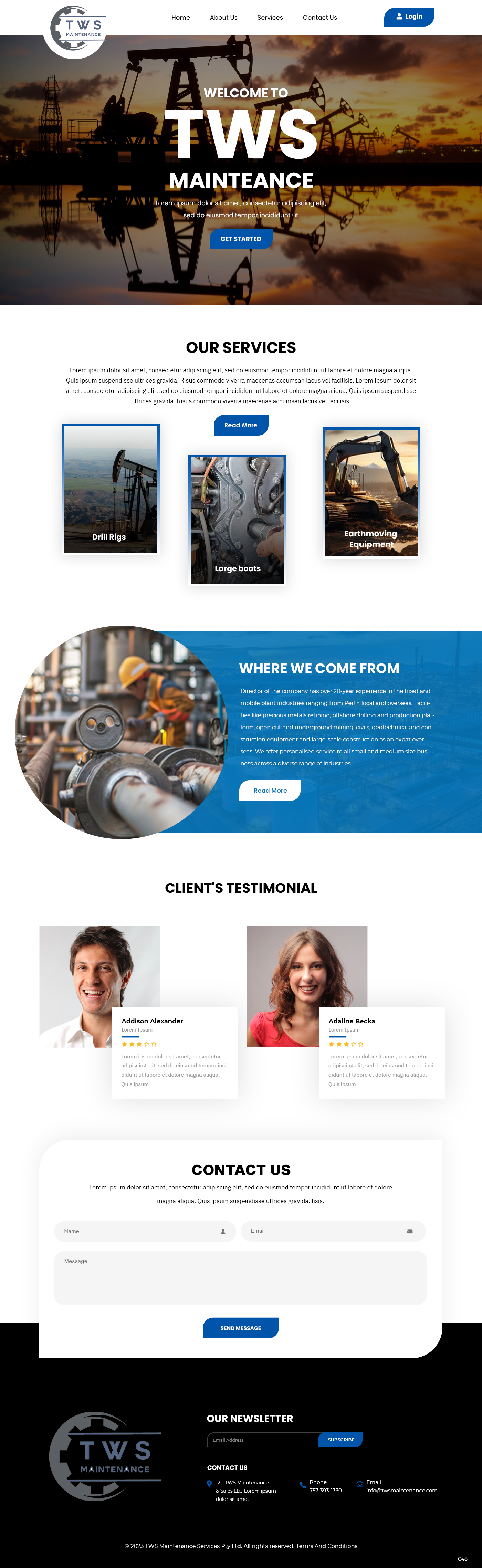 Web-Design von pb für TWS Maintenance Services PTY LTD | Design #32456439