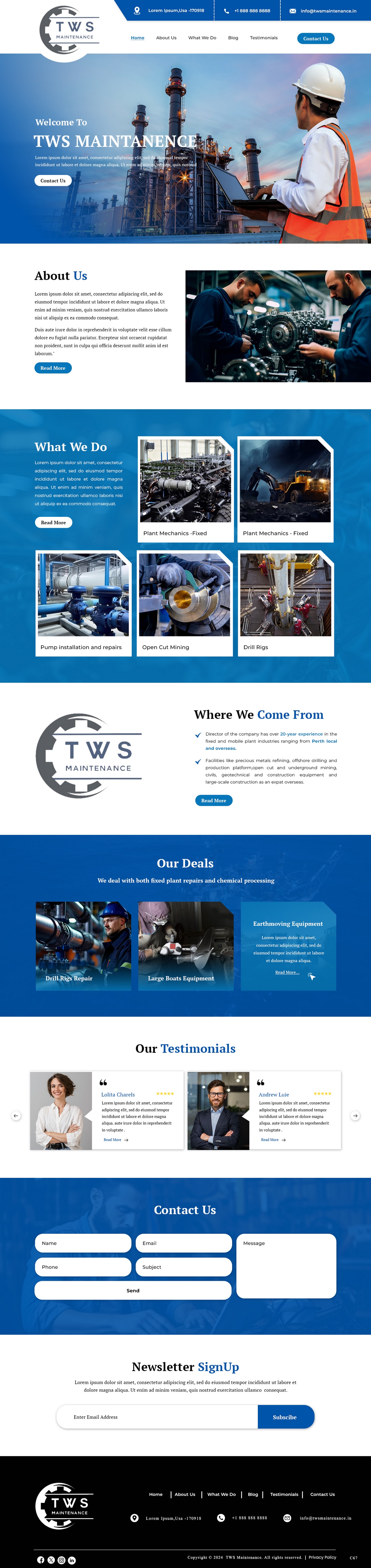 Web Design by pb for TWS Maintenance Services PTY LTD | Design #32456446