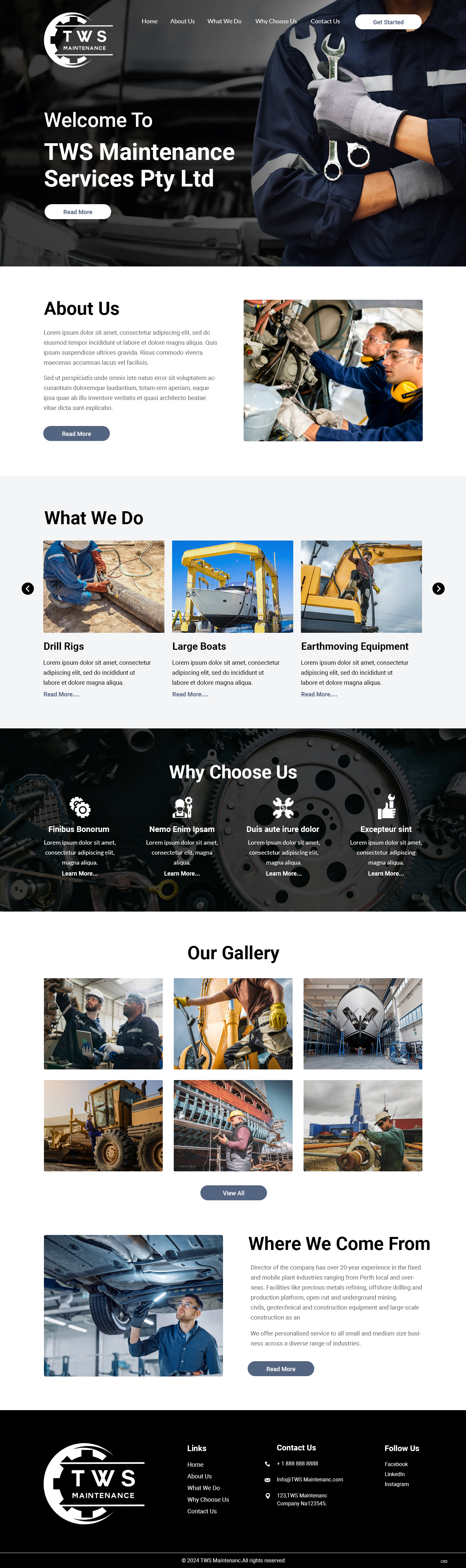 Web-Design von pb für TWS Maintenance Services PTY LTD | Design #32456448