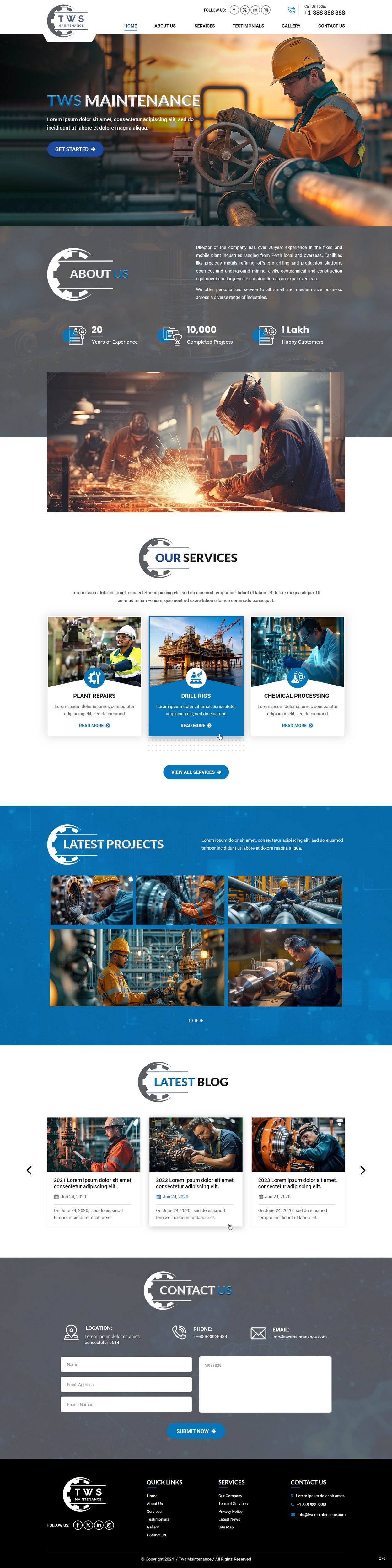 Web-Design von pb für TWS Maintenance Services PTY LTD | Design #32456449