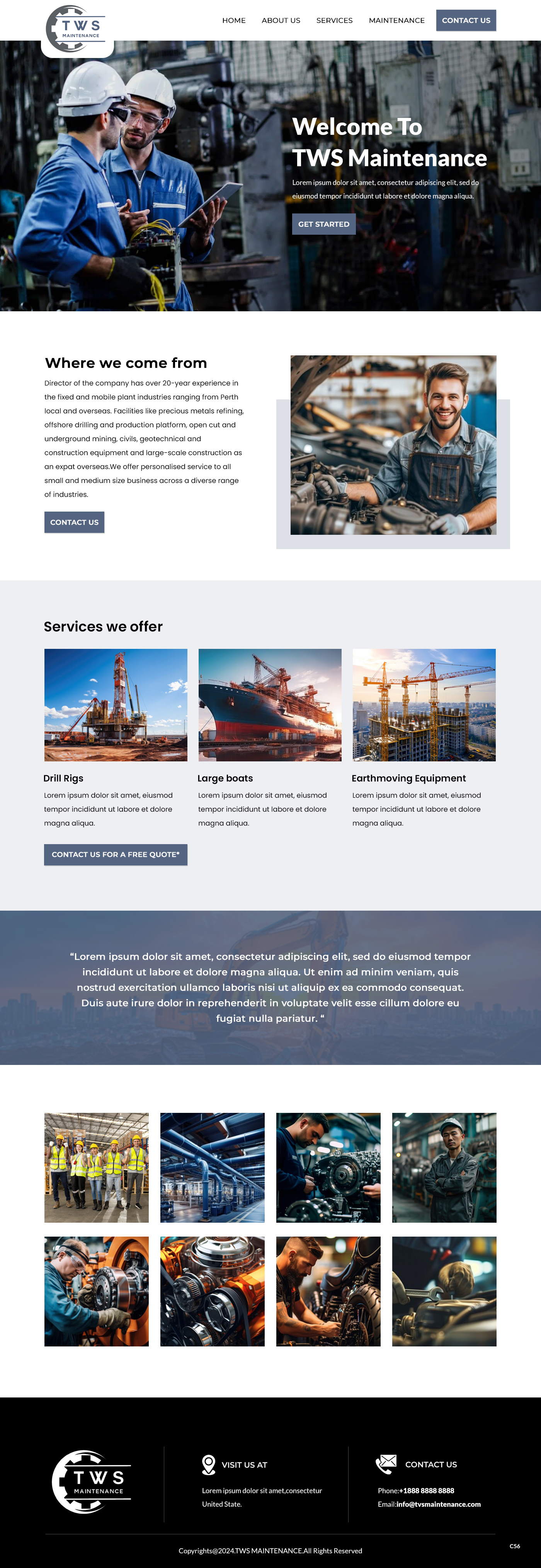 Web Design by pb for TWS Maintenance Services PTY LTD | Design #32463539