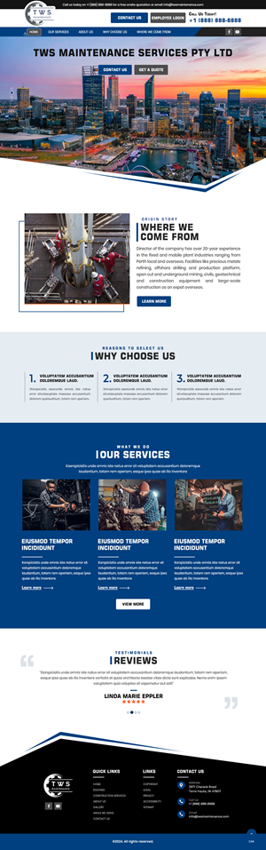 Web Design by pb for TWS Maintenance Services PTY LTD | Design: #32463540