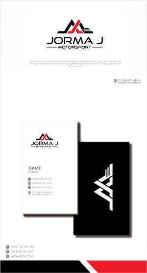 Diseño de Logo por zebronicgraphic para Jorma J Motorsport | Diseño: #32433635