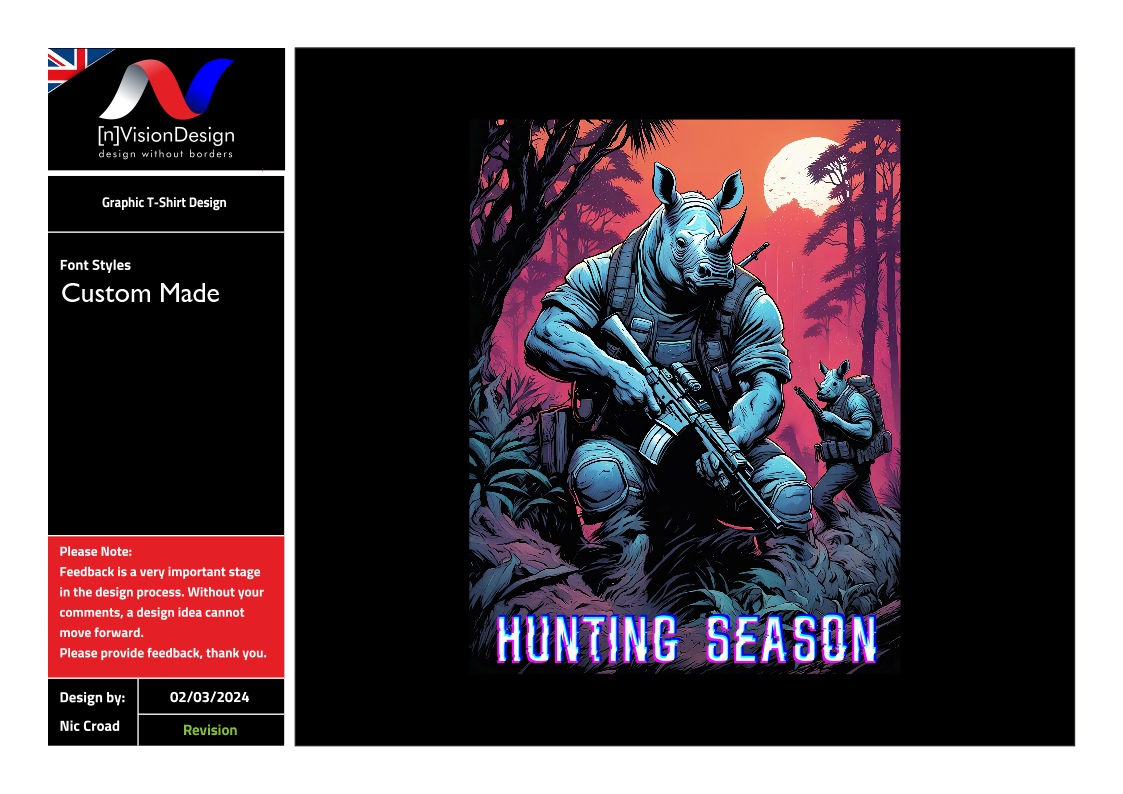 T-shirt Design by nvisiondesign.co.uk for Nocturnal Beasts | Design #32460424