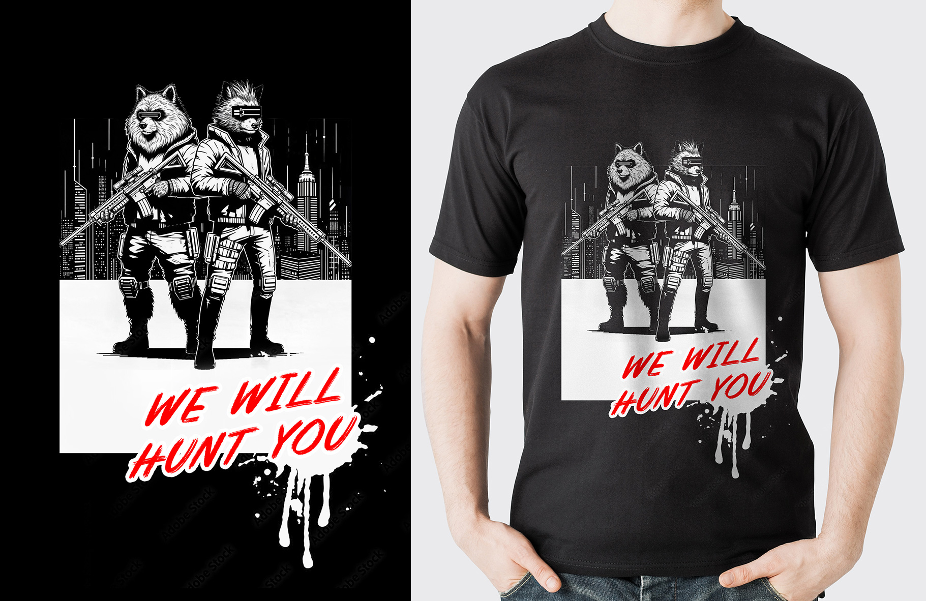 T-shirt Design by Pixel Rain for Nocturnal Beasts | Design #32517587