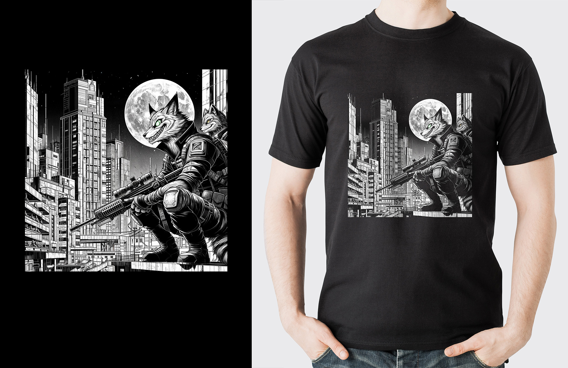 T-Shirt-Design von Pixel Rain für Nocturnal Beasts | Design #32517612
