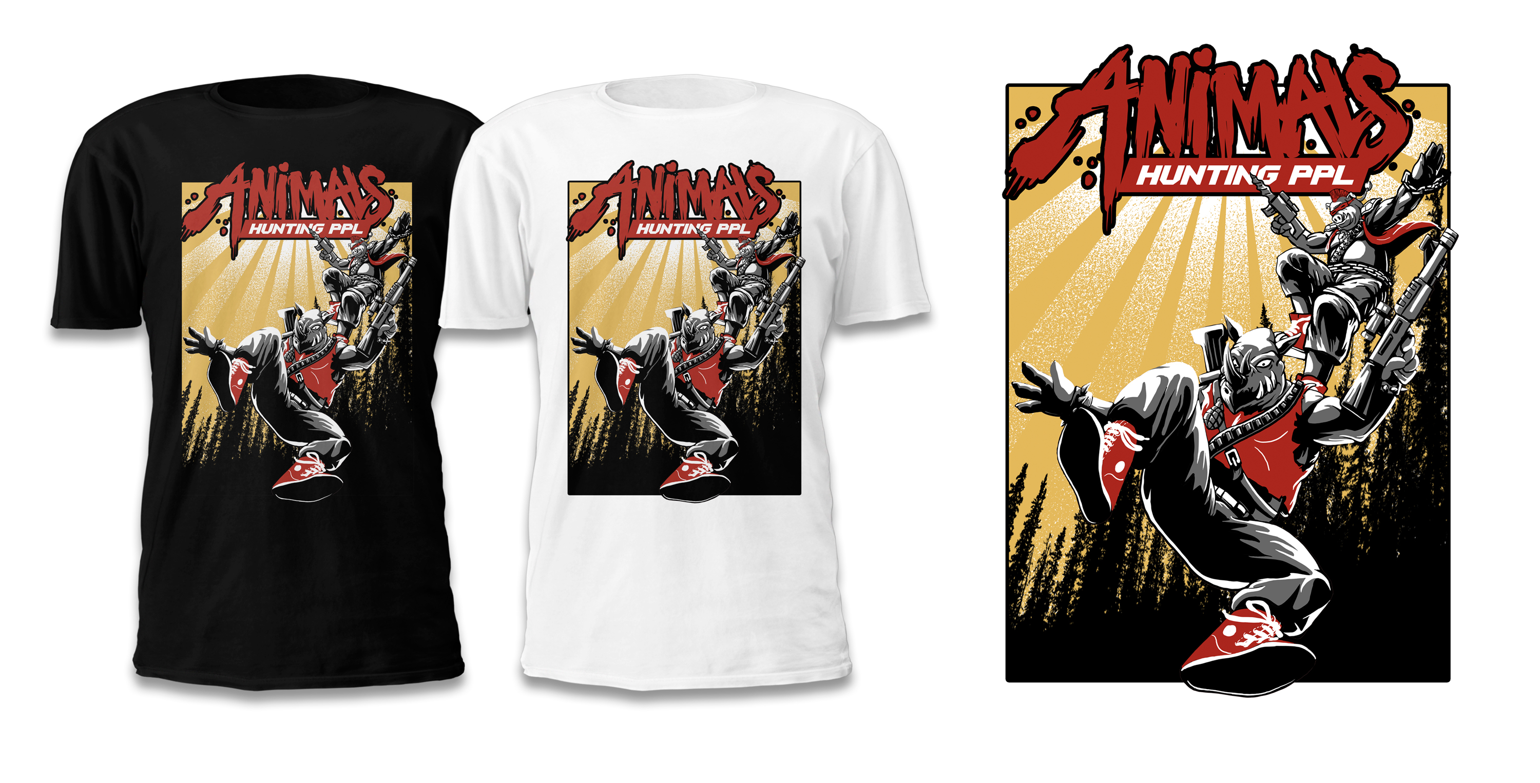 Diseño de Camiseta por D'Mono para Nocturnal Beasts | Diseño #32472462