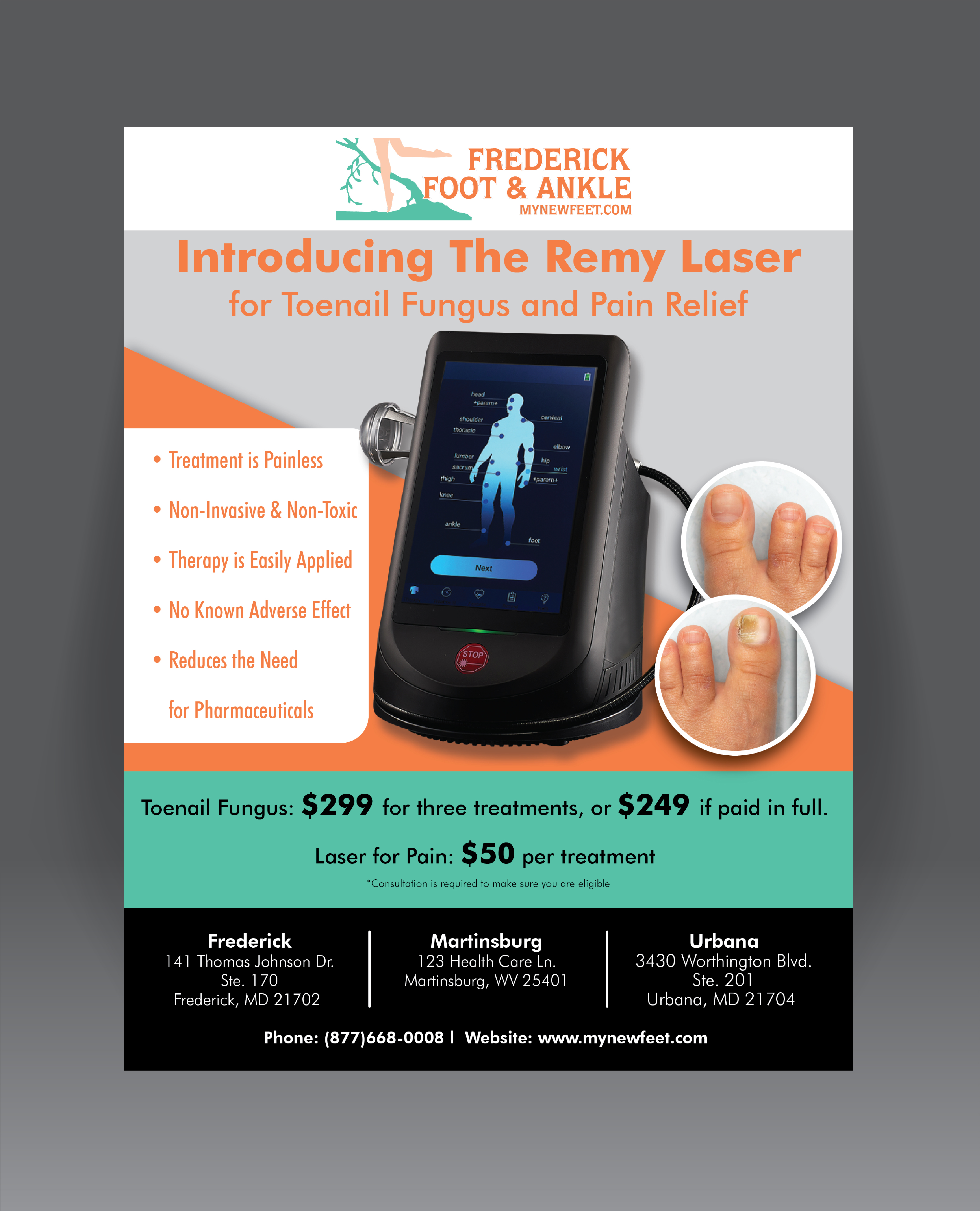 Flyer Design by HT Graphic for Frederick Foot & Ankle | Design #32443834