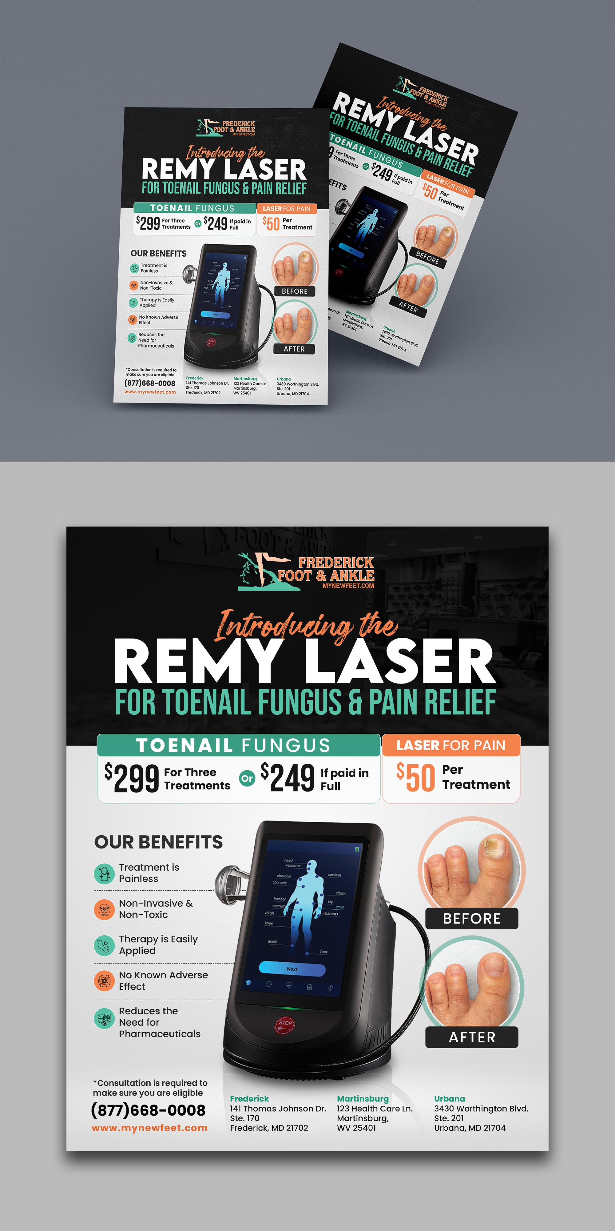 Flyer Design by debdesign for Frederick Foot & Ankle | Design #32447720