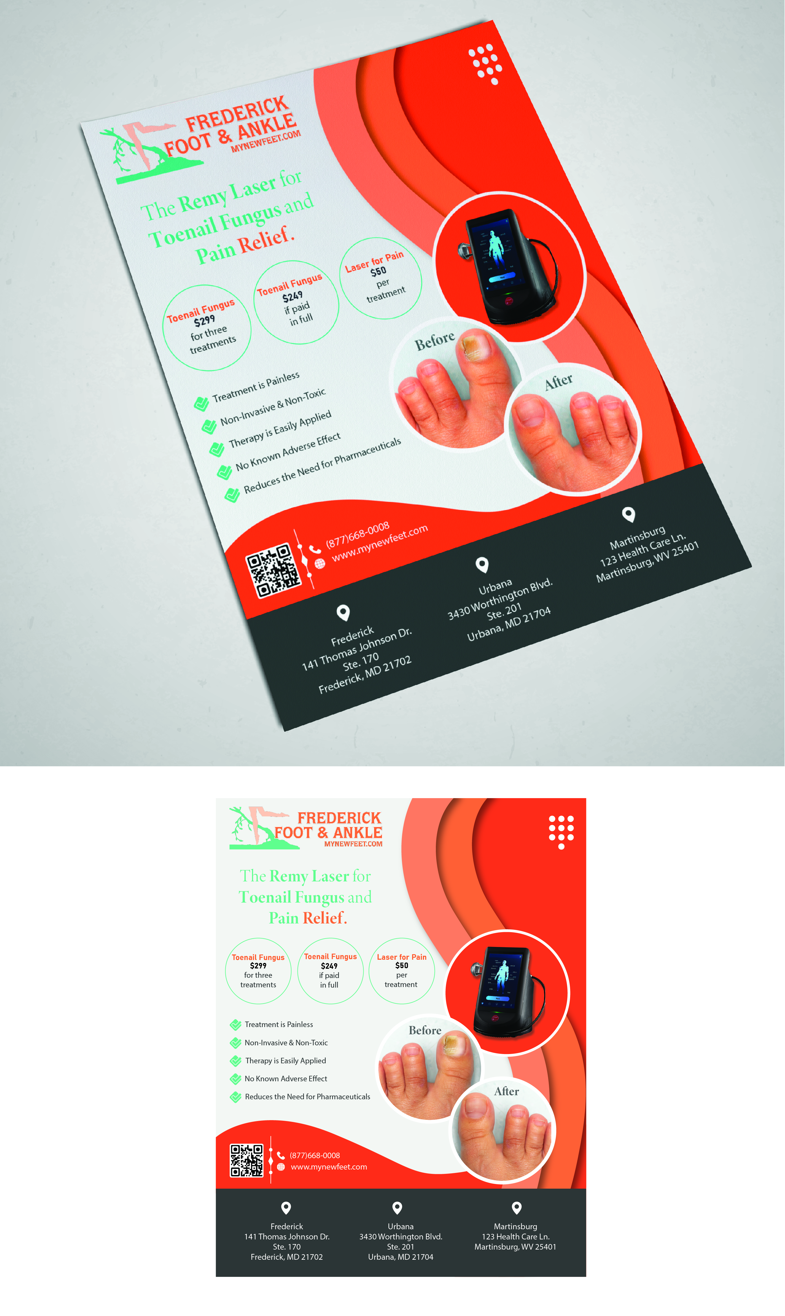 Flyer Design by ecorokerz for Frederick Foot & Ankle | Design #32448699