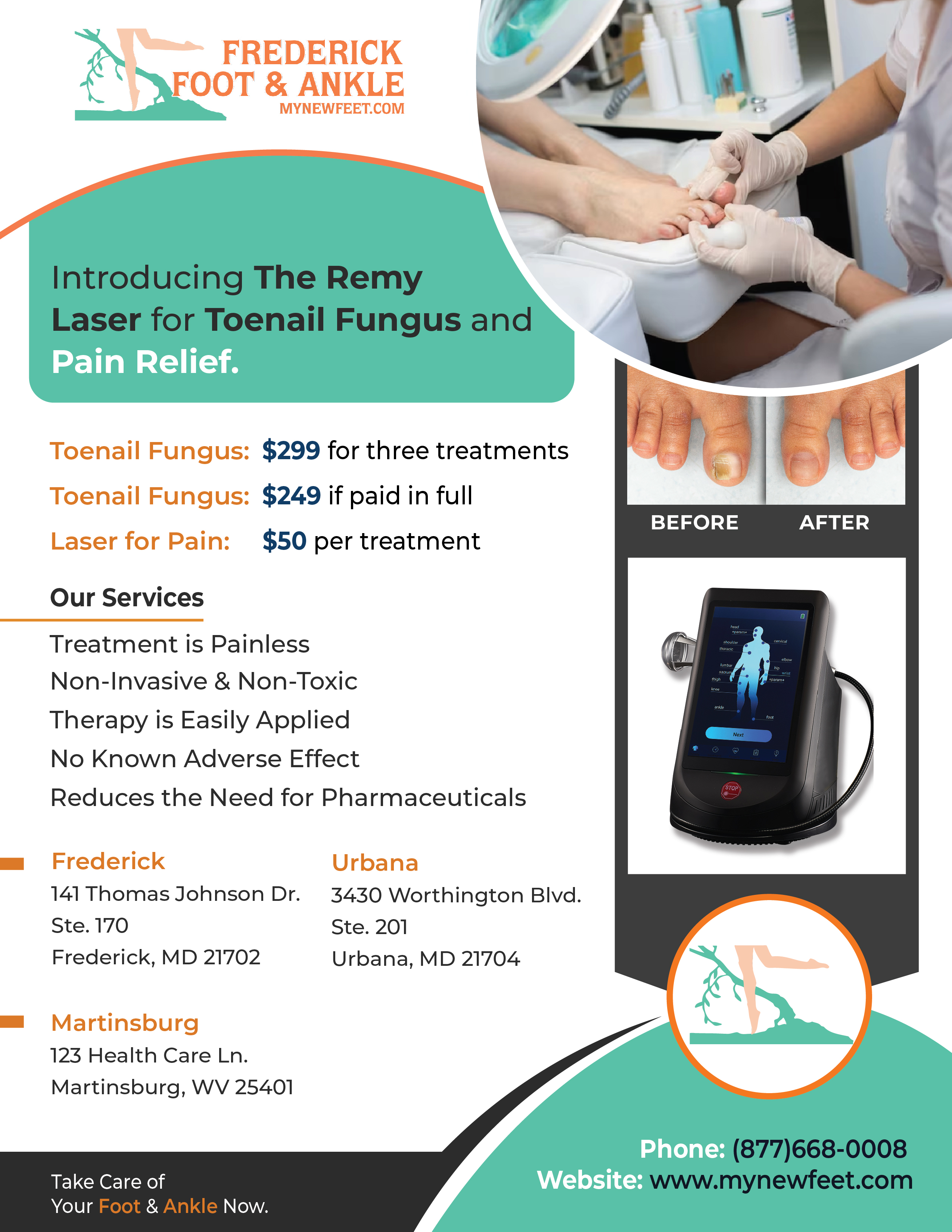 Flyer Design by ecorokerz for Frederick Foot & Ankle | Design #32452524