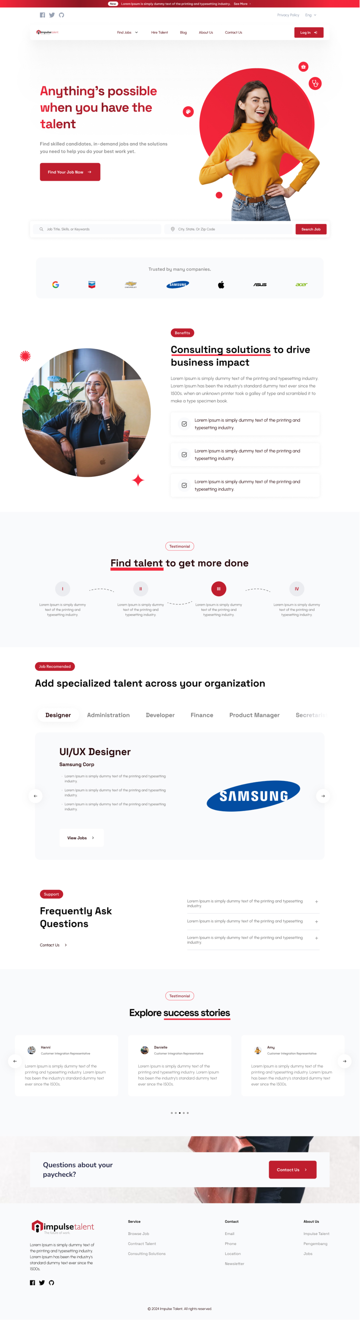 Web Design by Taufik H for ONEELEVEN | Design #32456514