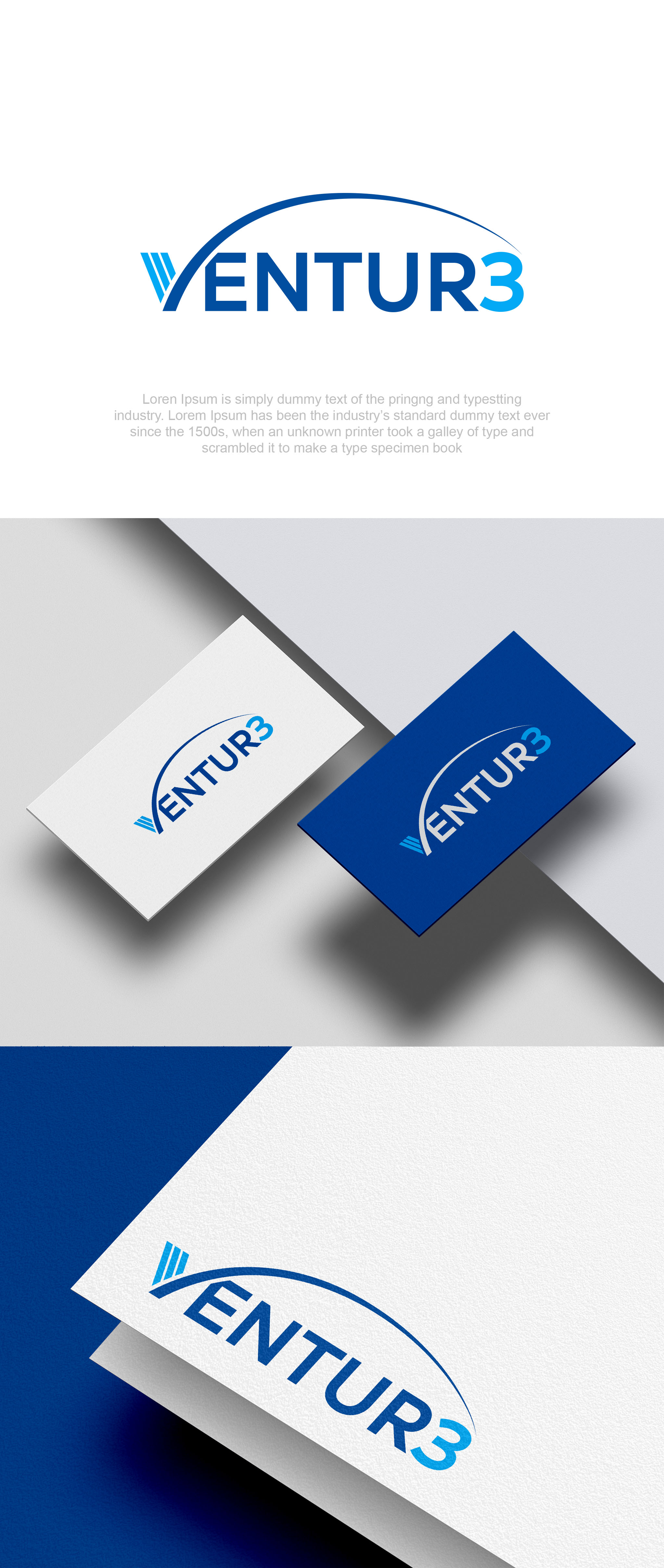 Logo Design by AEXO for Ventur3 | Design #32451992