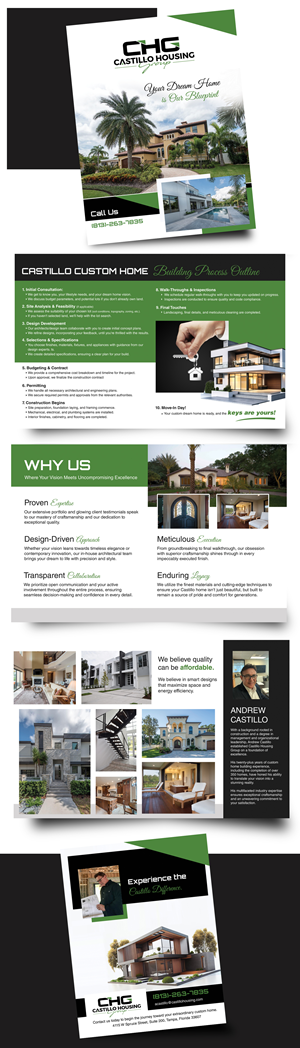 Brochure Design by uk for Castillo Housing Group, LLC  | Design: #32487177