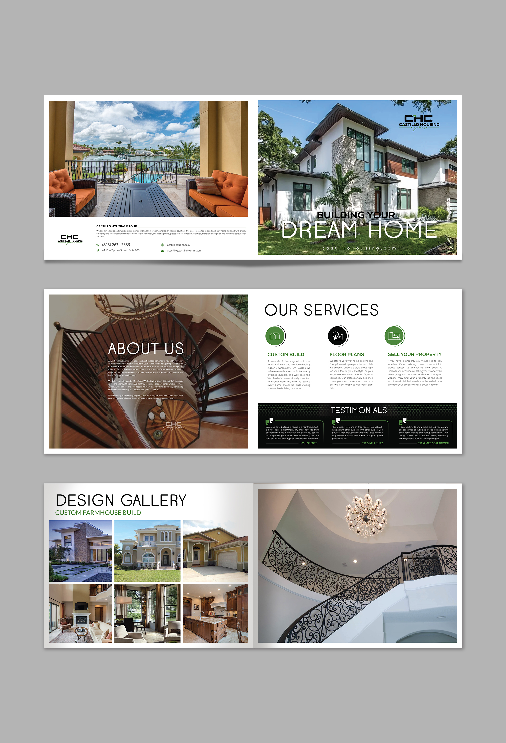 Brochure Design by GraphicMonster for Castillo Housing Group, LLC  | Design #32457993