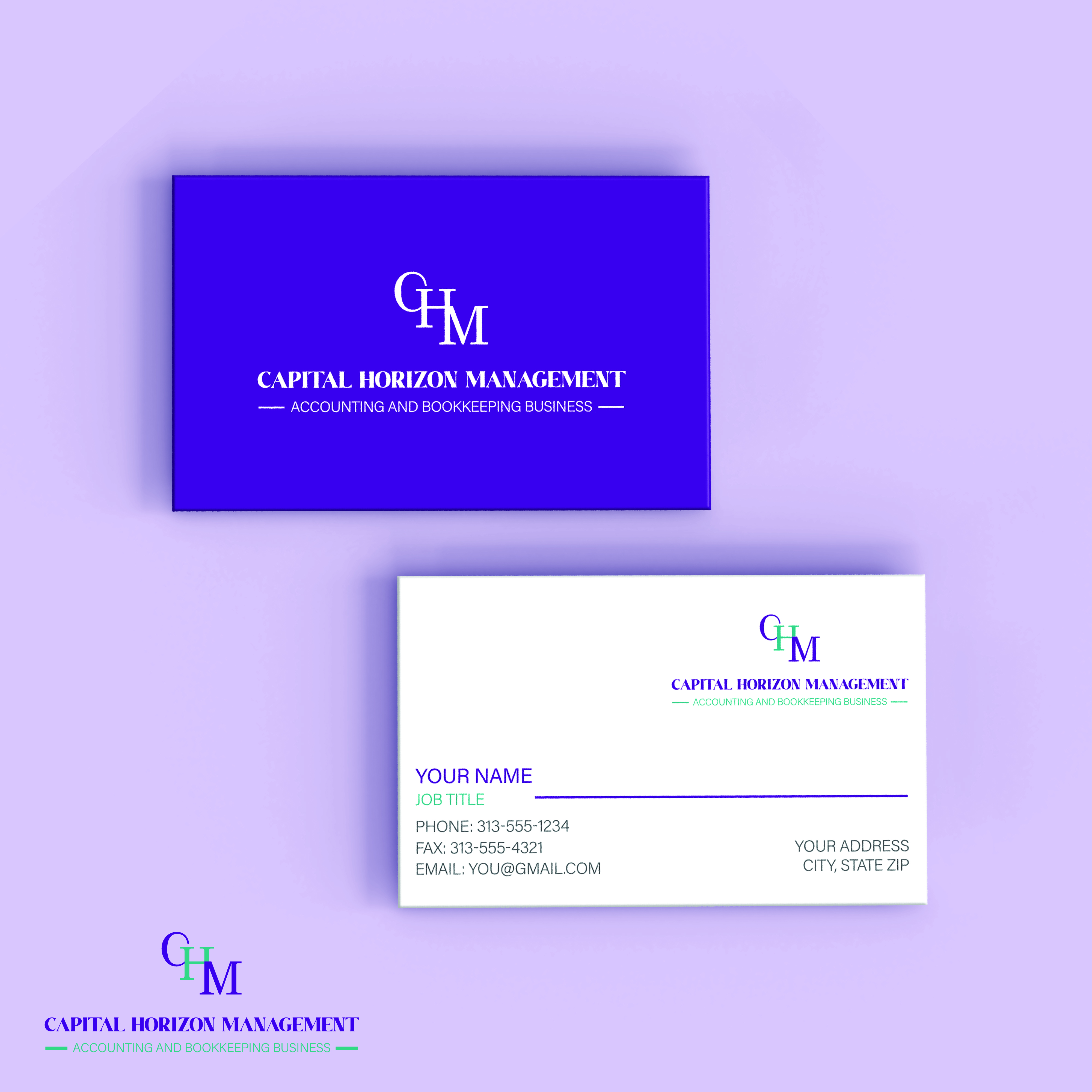 Design de Carte de Visite par Sheronia pour Capital Horizon Management | Design #32485934