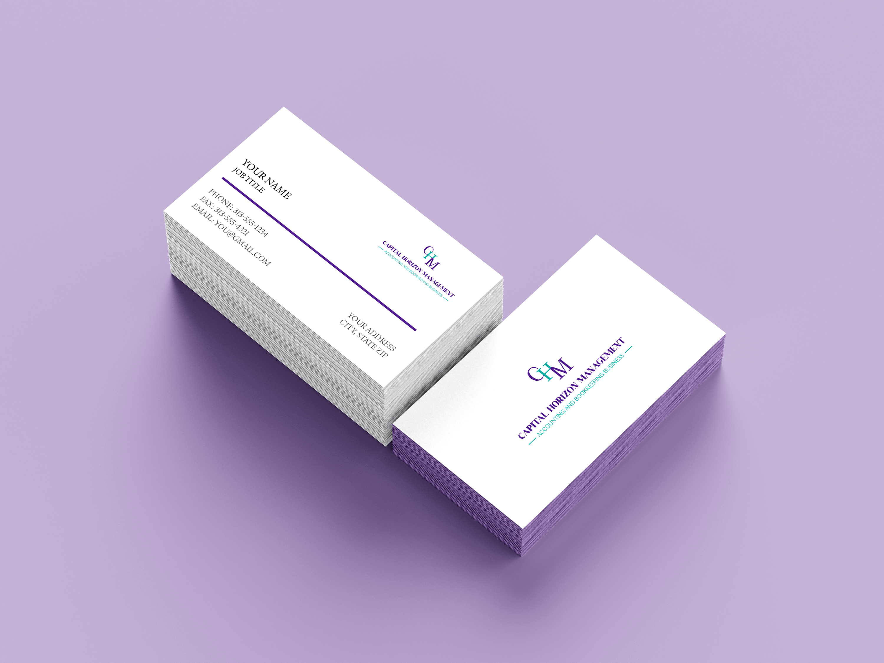Design de Carte de Visite par Sheronia pour Capital Horizon Management | Design #32515033