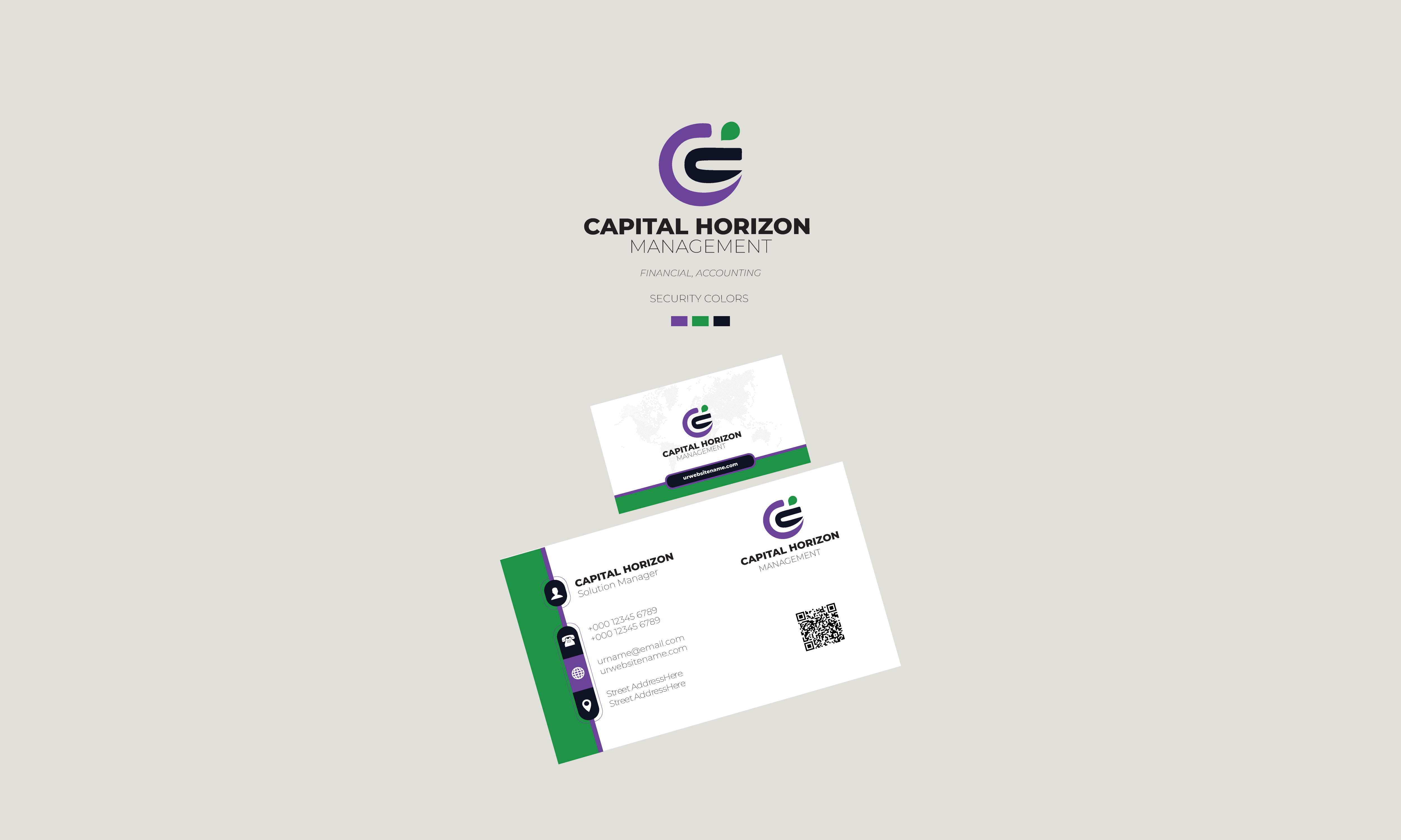 Diseño de Tarjeta de Presentación por Pixelia para Capital Horizon Management | Diseño #32504142