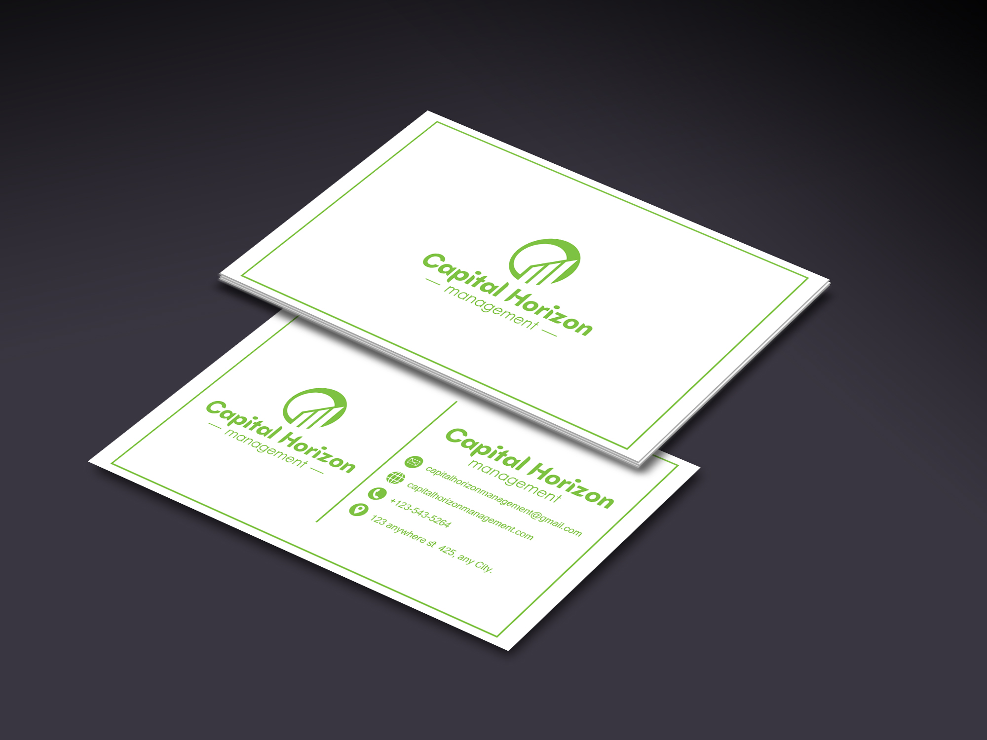 Business Card Design by GFXEXPERT474 for Capital Horizon Management | Design #32457997