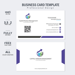Visitenkarten-Design von Hafsa Khan für Capital Horizon Management | Design #32469472
