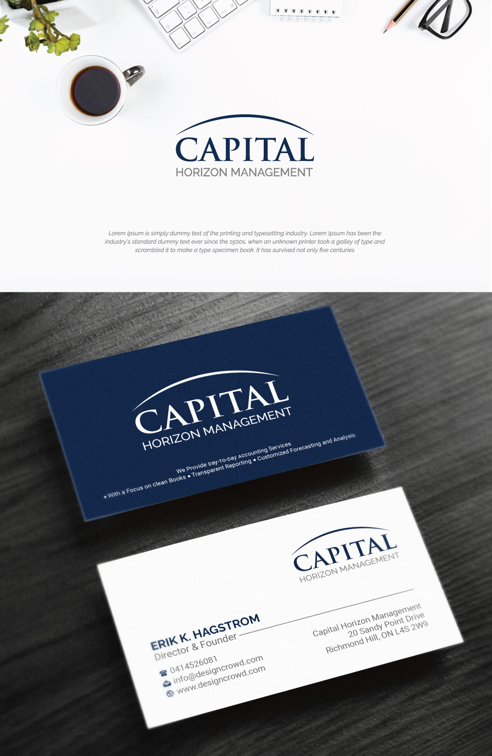 Design de Carte de Visite par R.design pour Capital Horizon Management | Design #32473898