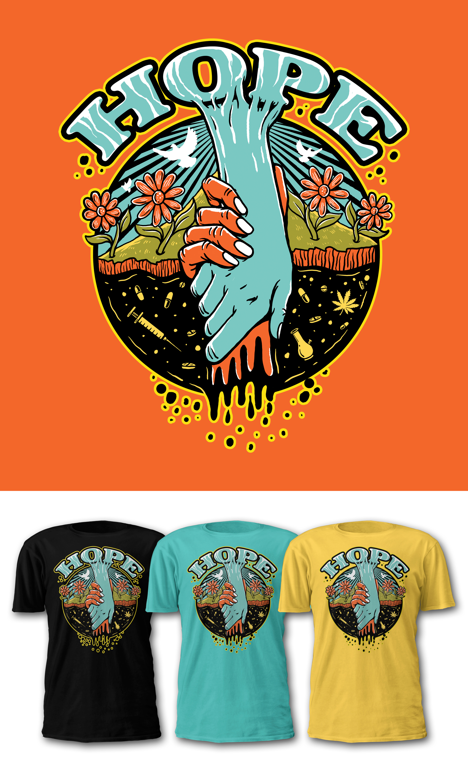 T-shirt Design by D'Mono for 4th Dimension Apparel | Design #32496072