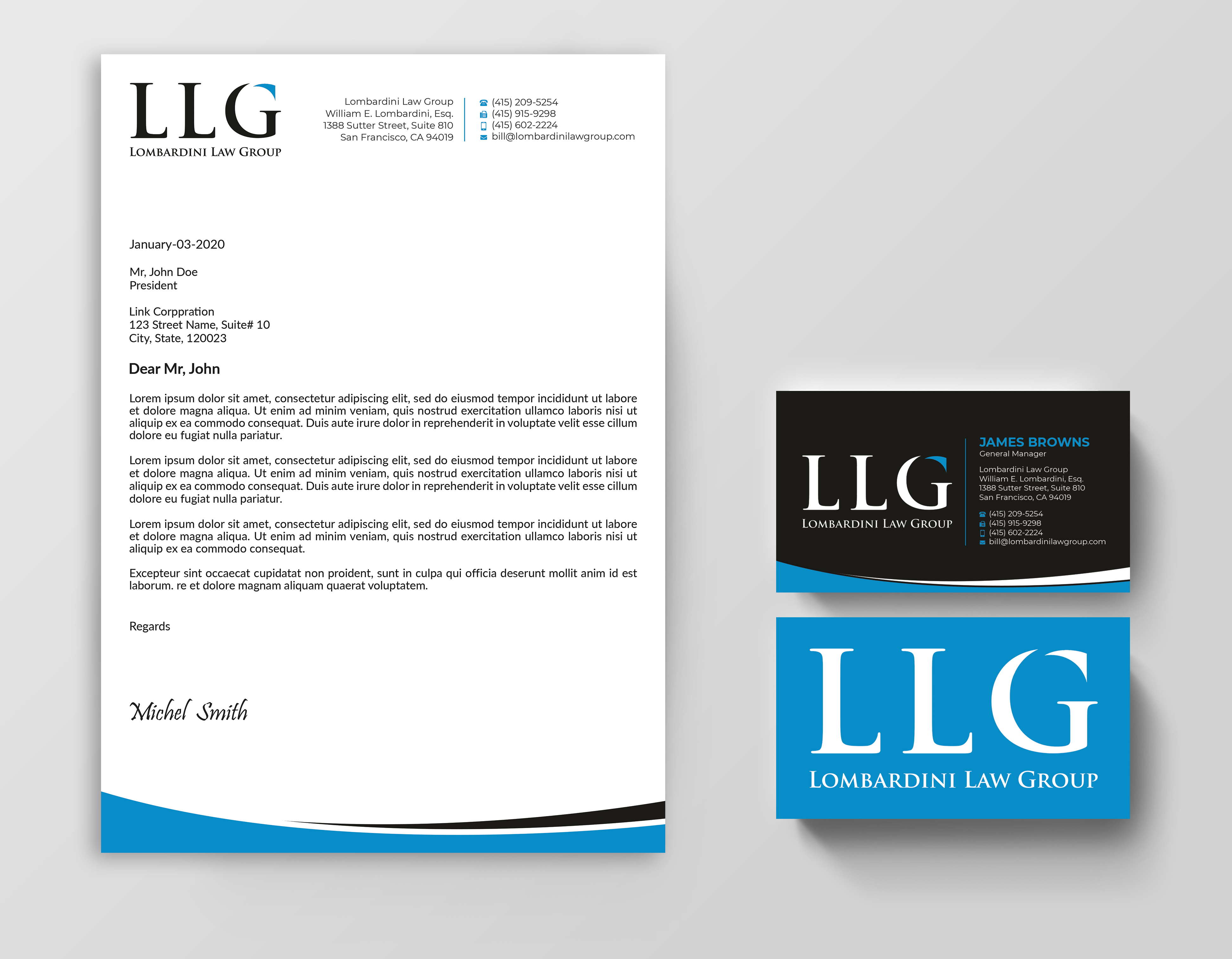 Letterhead Design by Expert Bappy for Lombardini Law Group | Design #32464894