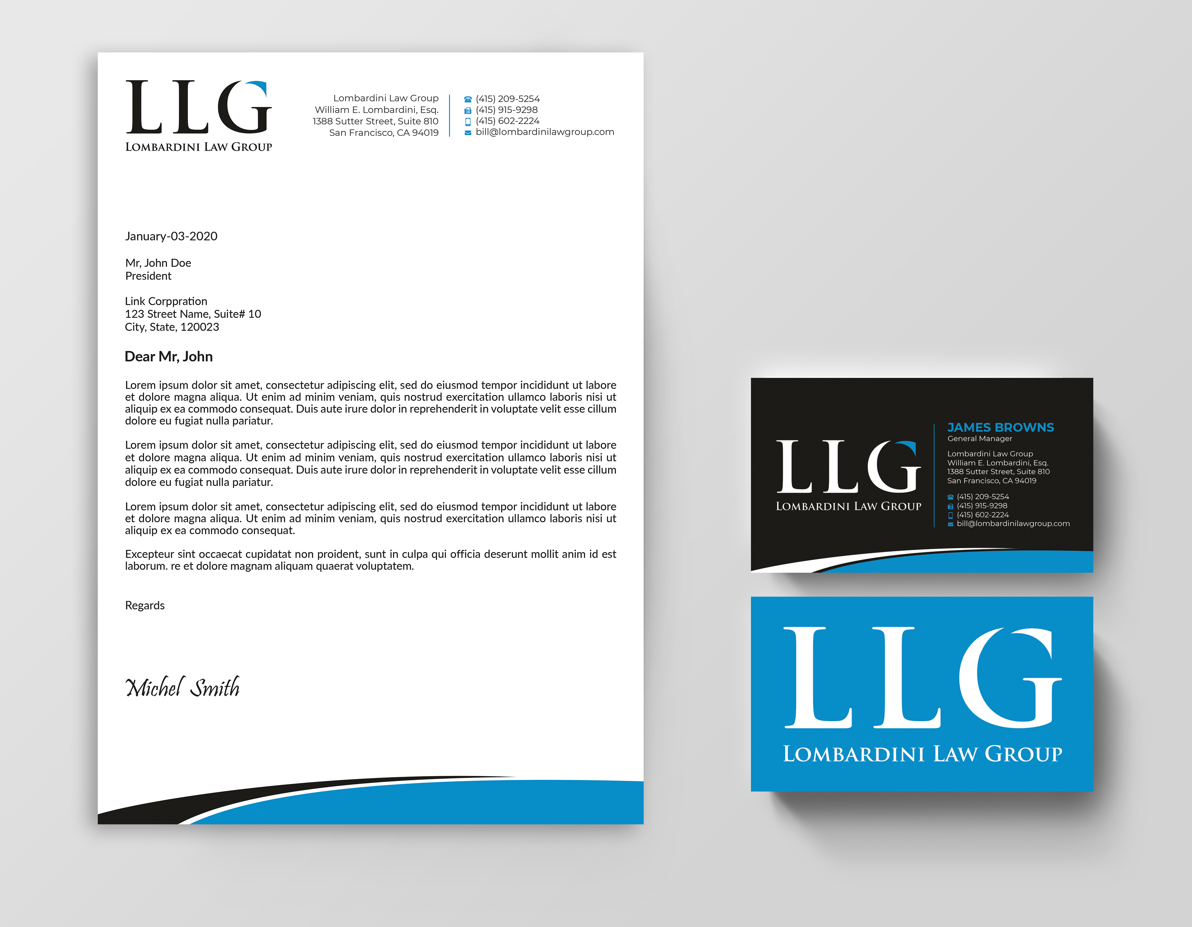 Design En-Tête par Expert Bappy pour Lombardini Law Group | Design #32464895