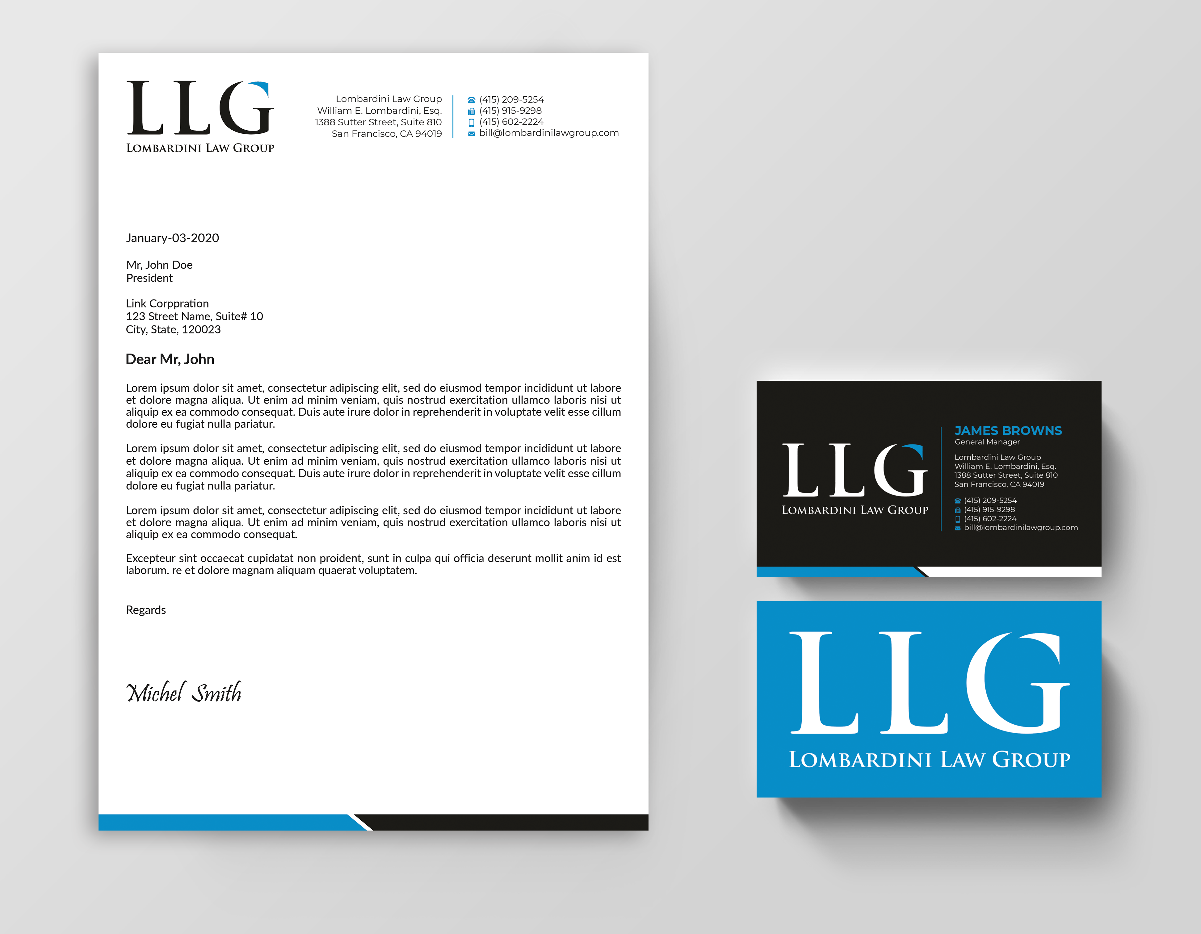 Design En-Tête par Expert Bappy pour Lombardini Law Group | Design #32464920