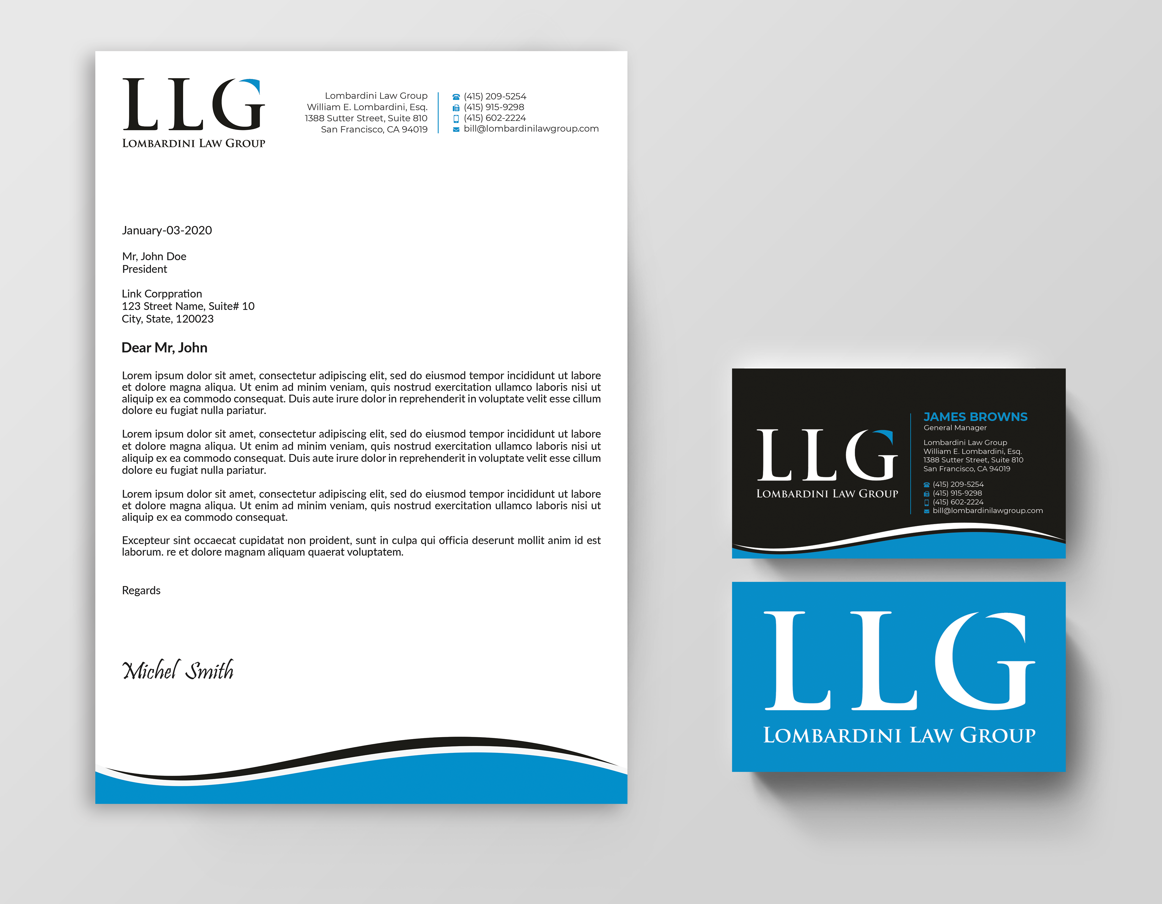 Design En-Tête par Expert Bappy pour Lombardini Law Group | Design #32464921