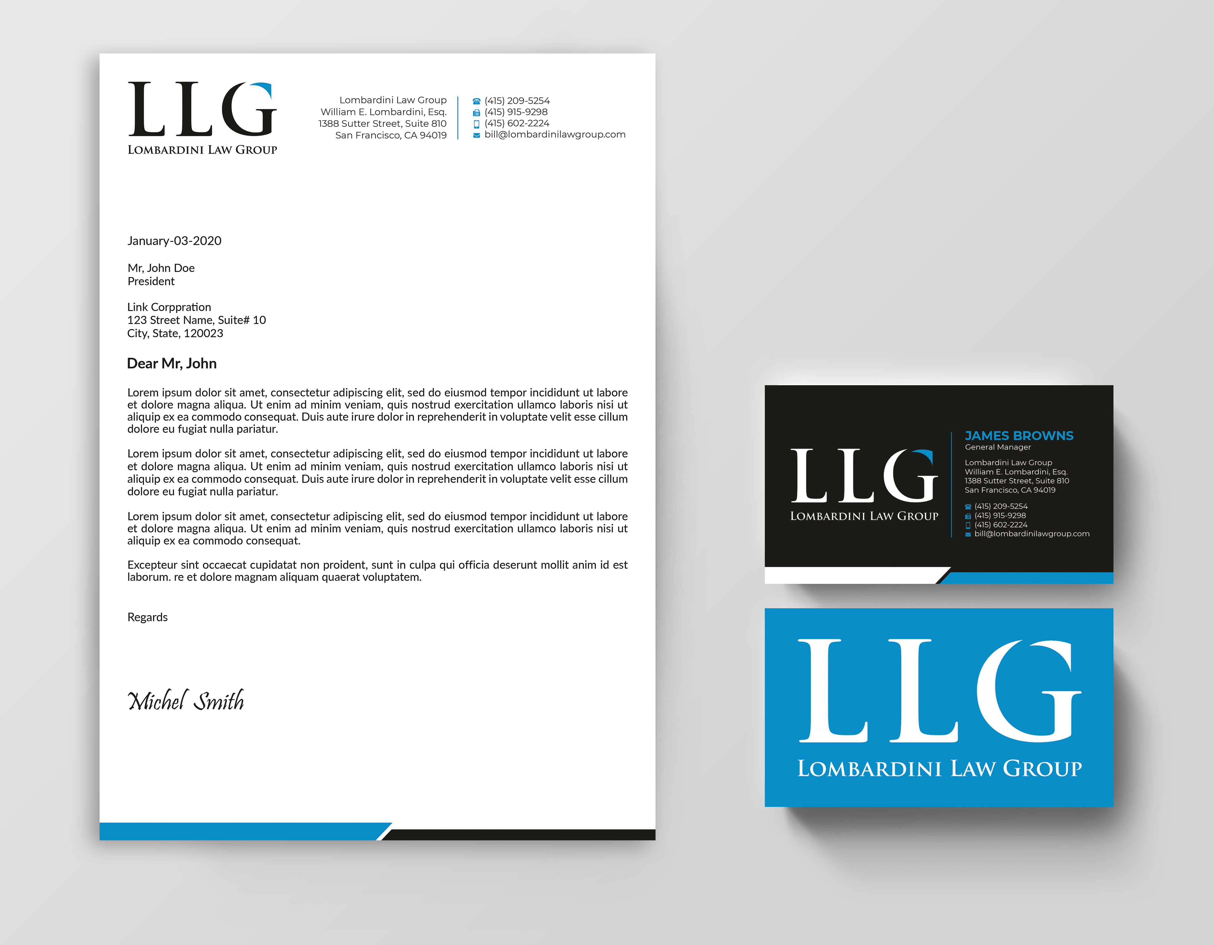 Design En-Tête par Expert Bappy pour Lombardini Law Group | Design #32464922