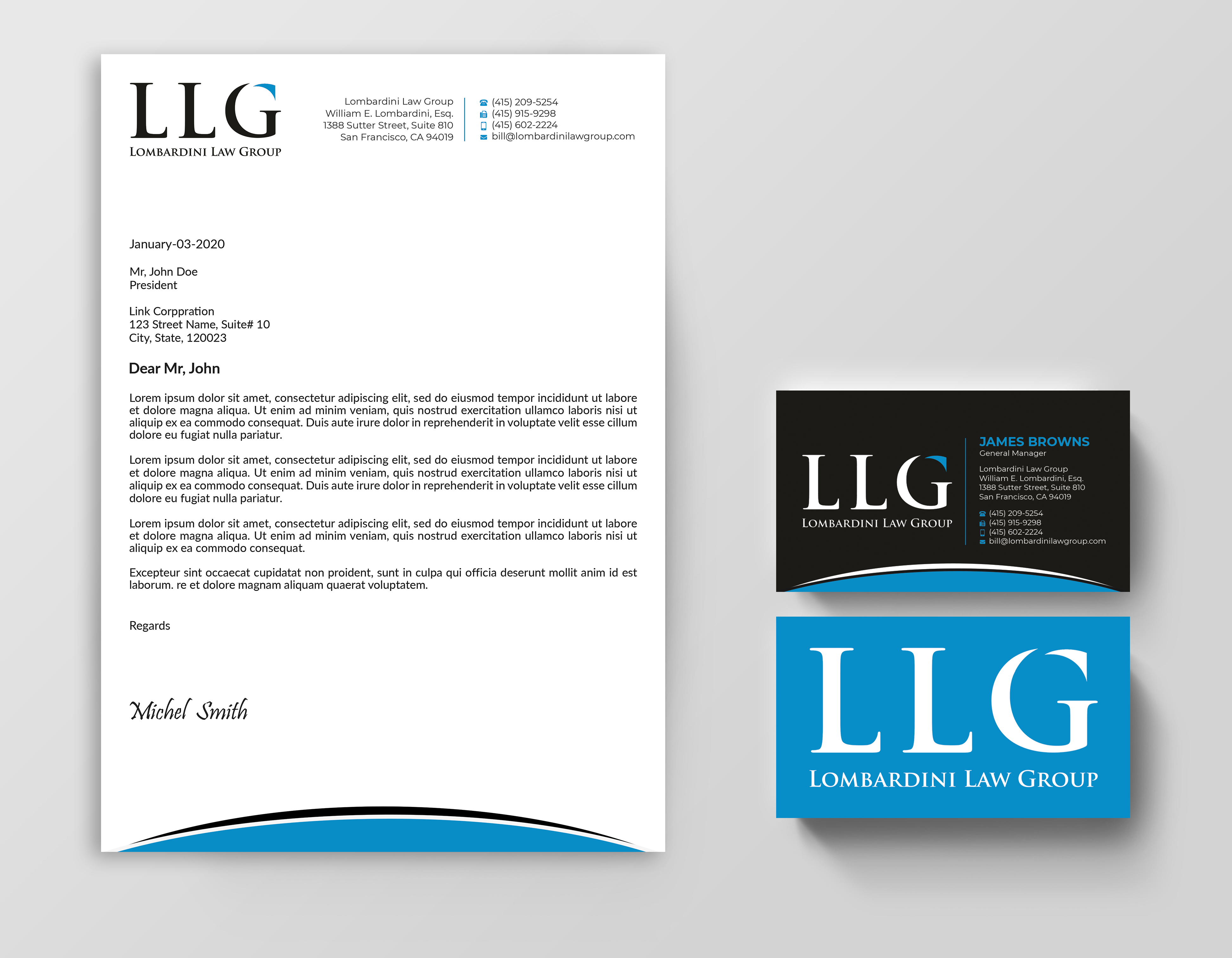 Design En-Tête par Expert Bappy pour Lombardini Law Group | Design #32464923