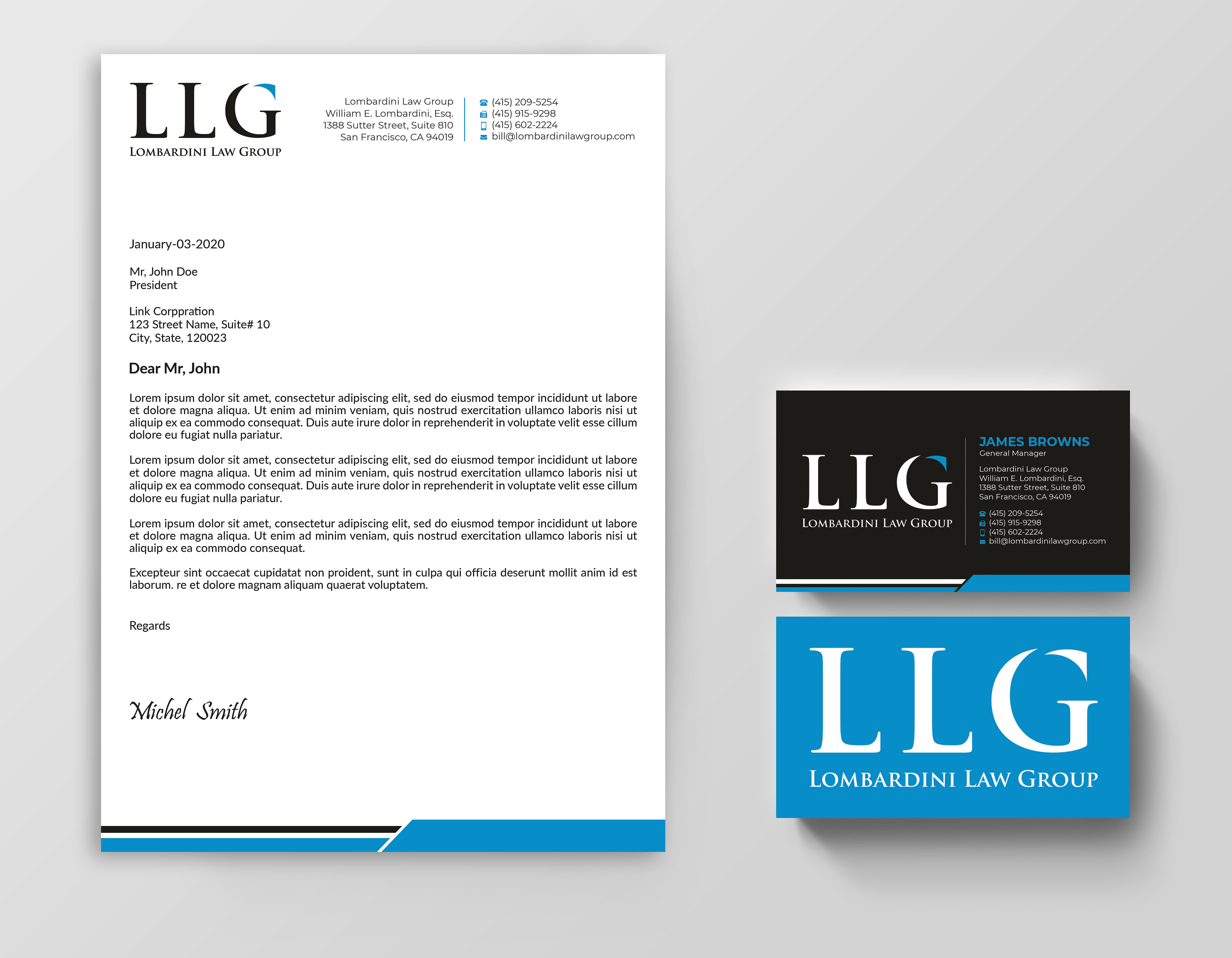 Design En-Tête par Expert Bappy pour Lombardini Law Group | Design #32464924
