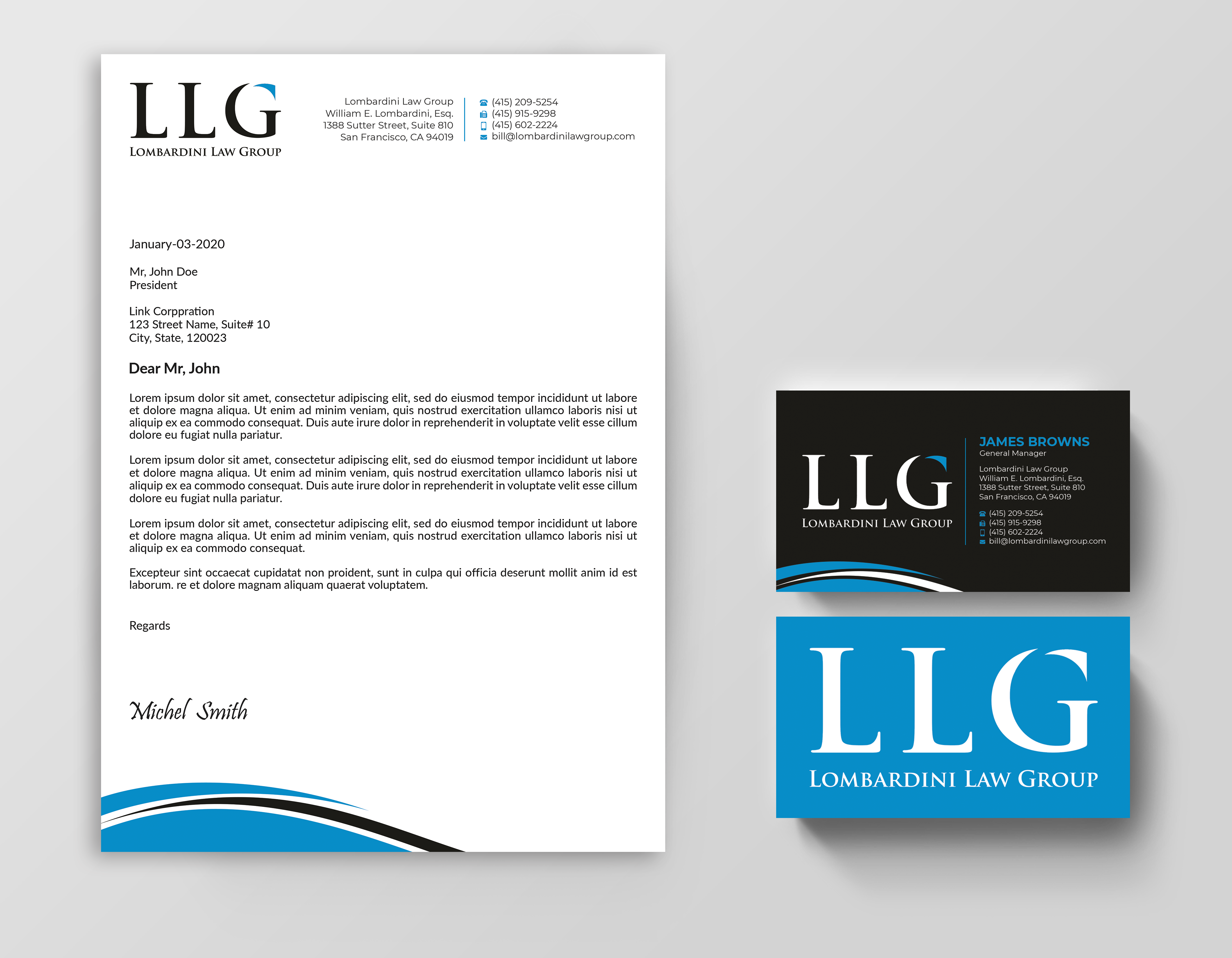 Design En-Tête par Expert Bappy pour Lombardini Law Group | Design #32464931
