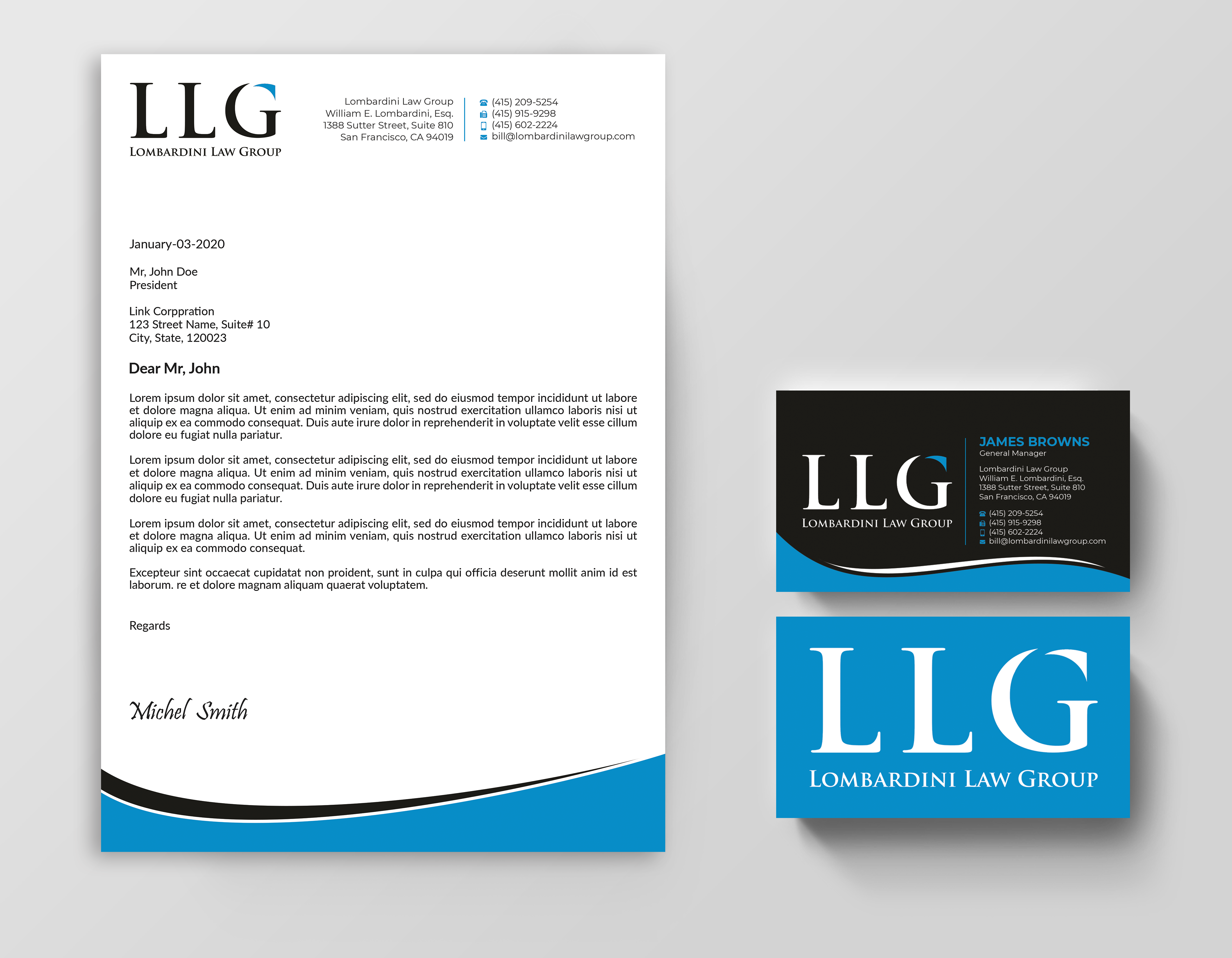 Design En-Tête par Expert Bappy pour Lombardini Law Group | Design #32464933