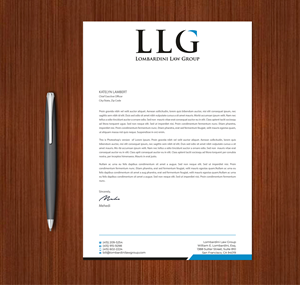 Letterhead Design by Expert Bappy for Lombardini Law Group | Design: #32465092